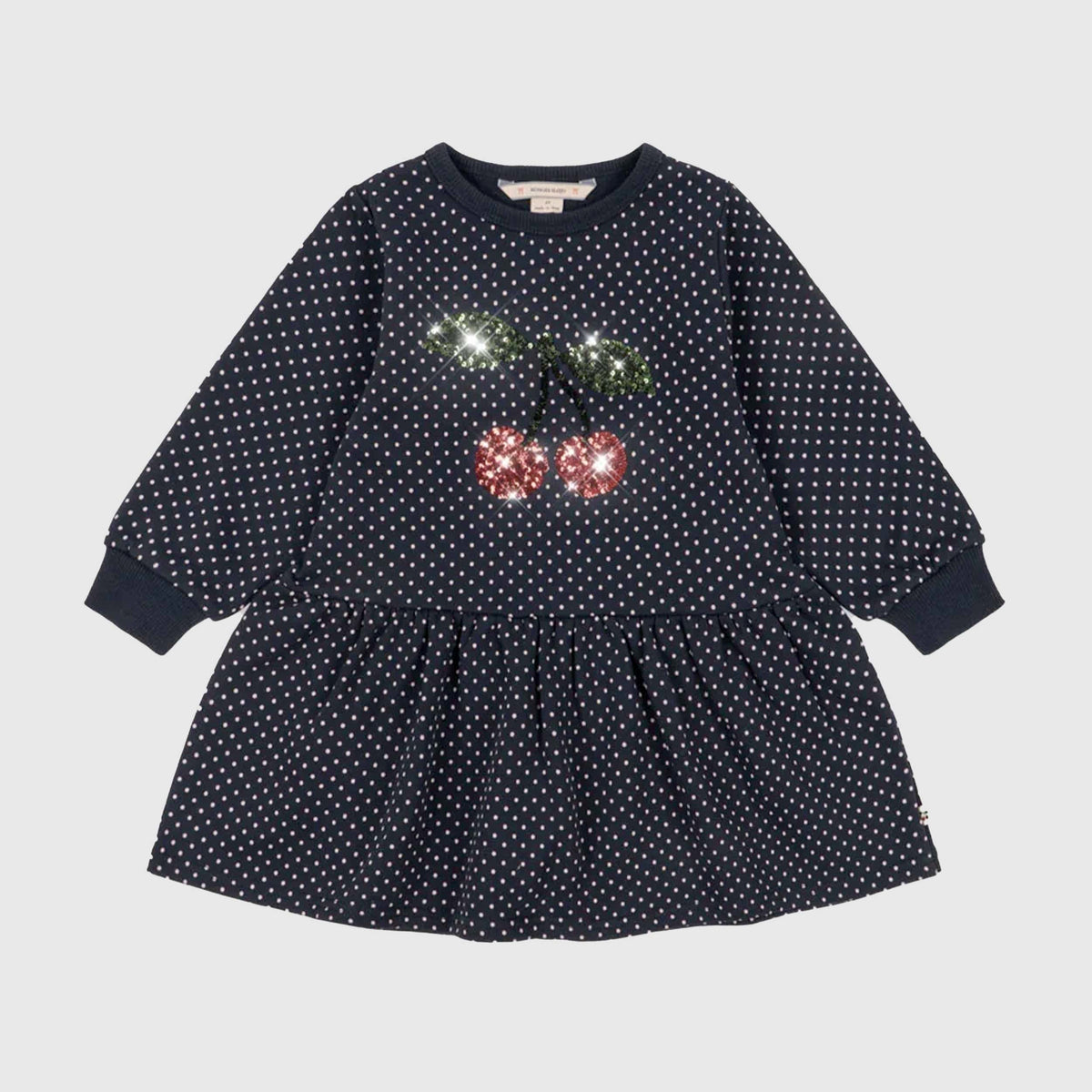 Abito Blu in Felpa con Pois Lou per Bambina KONGES SLOJD
