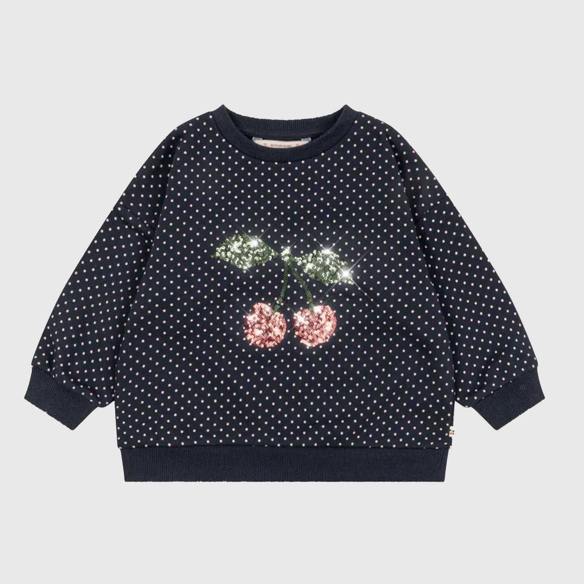 Felpa Blu Loupy Lou a Pois con Strass per Bambina KONGES SLOJD