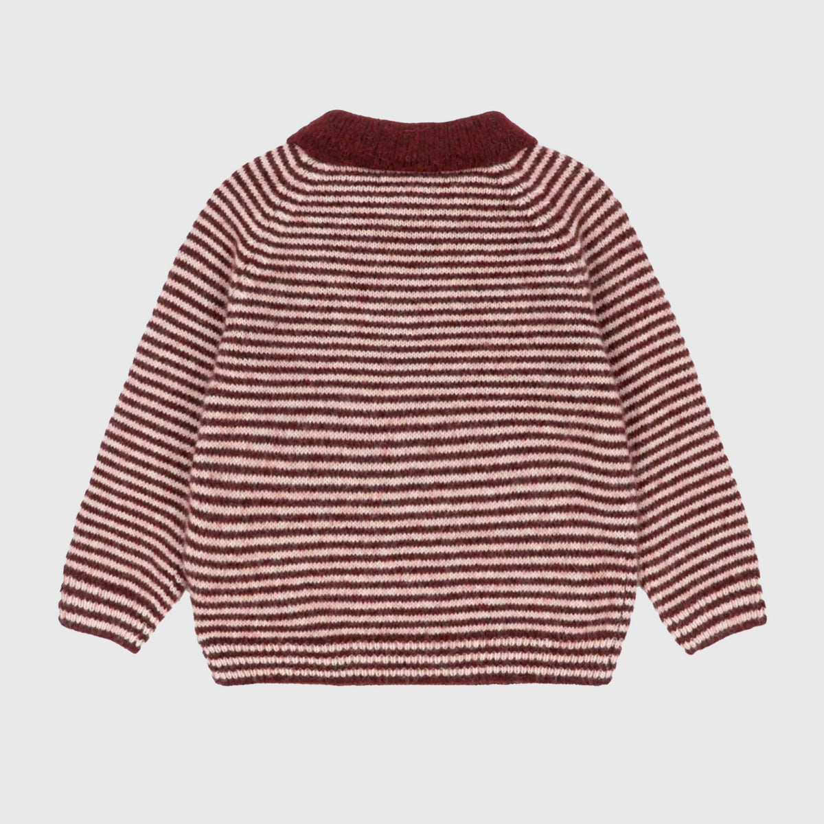 KONGES SLOJD Bordeaux Pipo Polo Striped Sweater for Baby