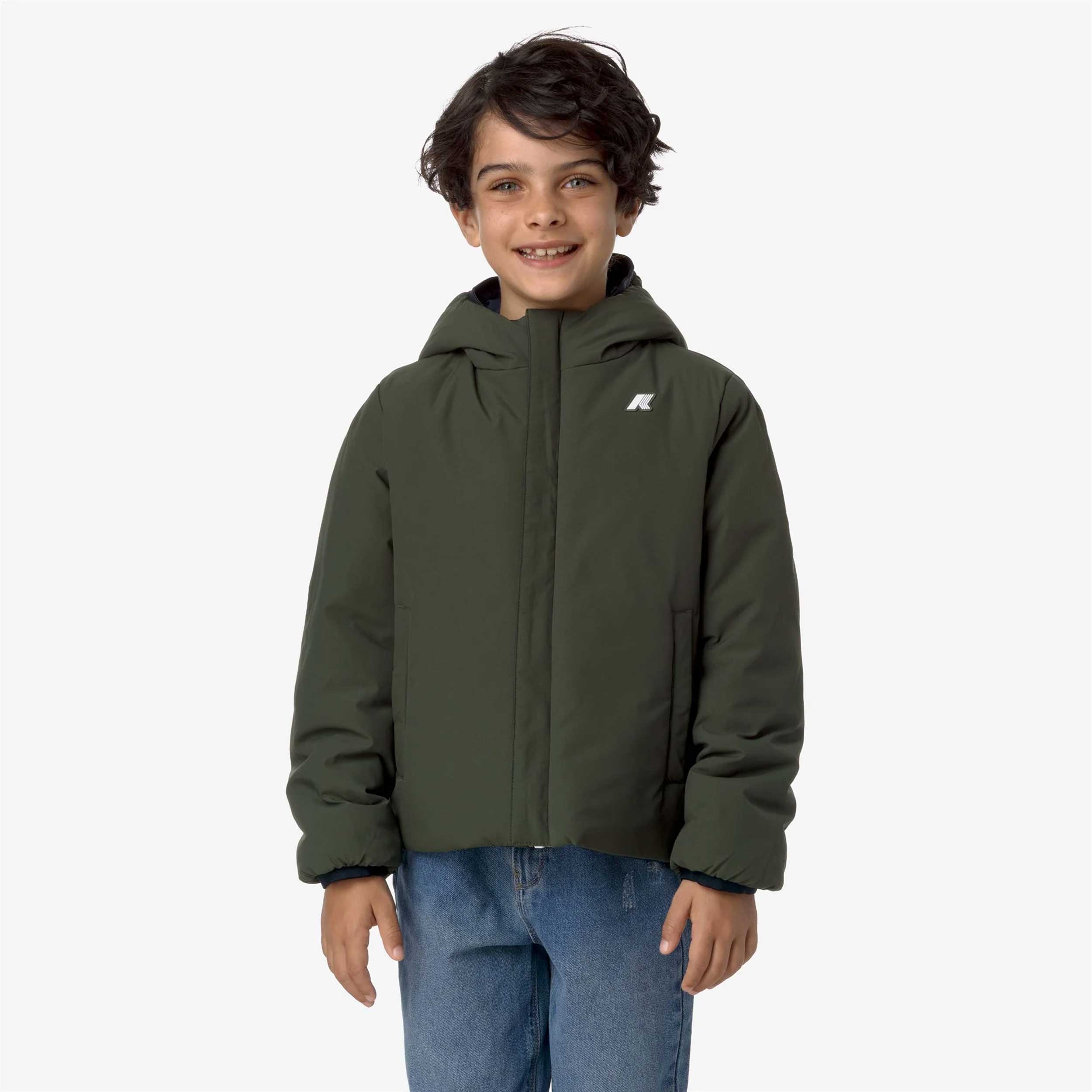 Giacca Blu e Verde P. Jack St Warm Double by K-WAY