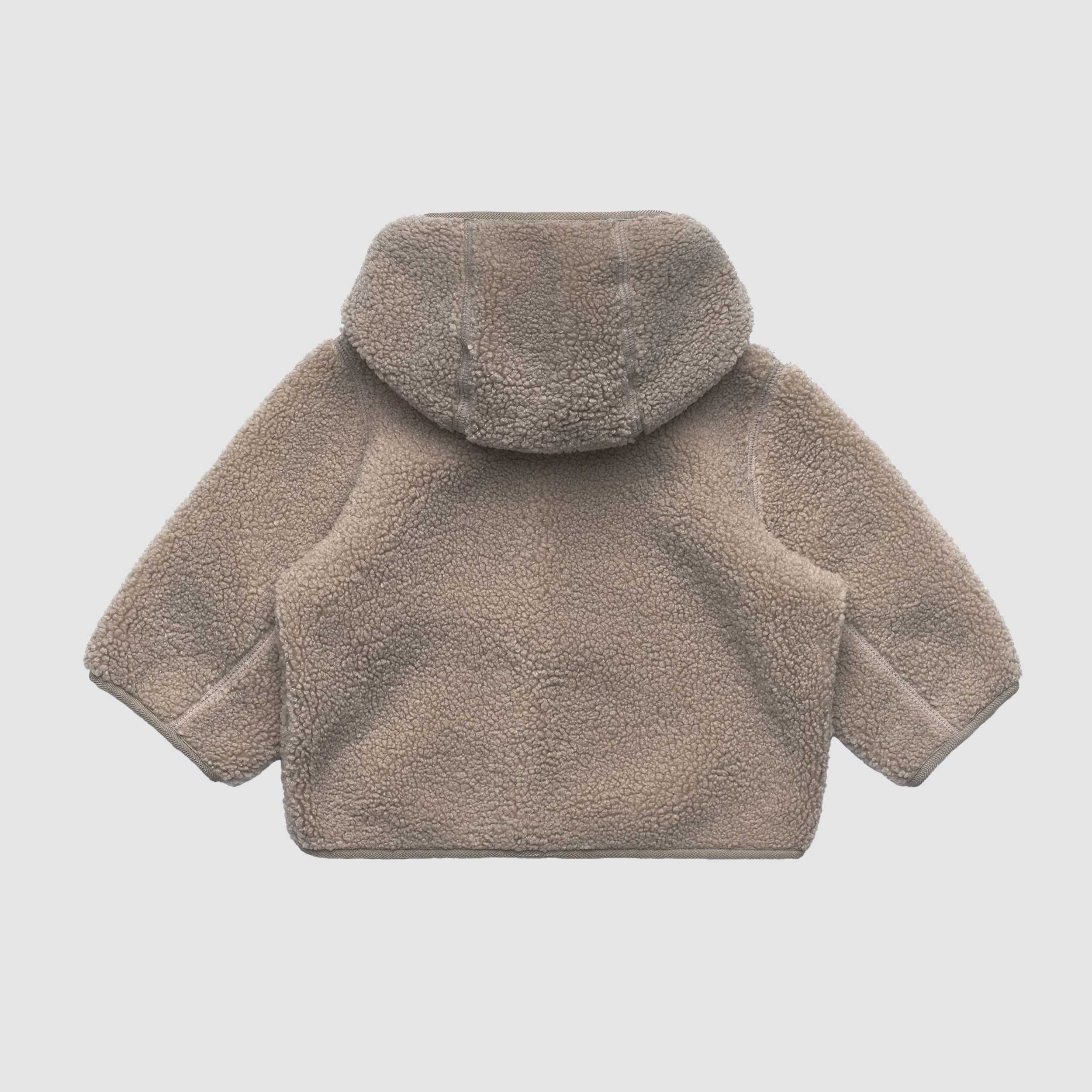 Felpa Beige E. Janne Polar in Tessuto Sherpa per Neonati by K-WAY