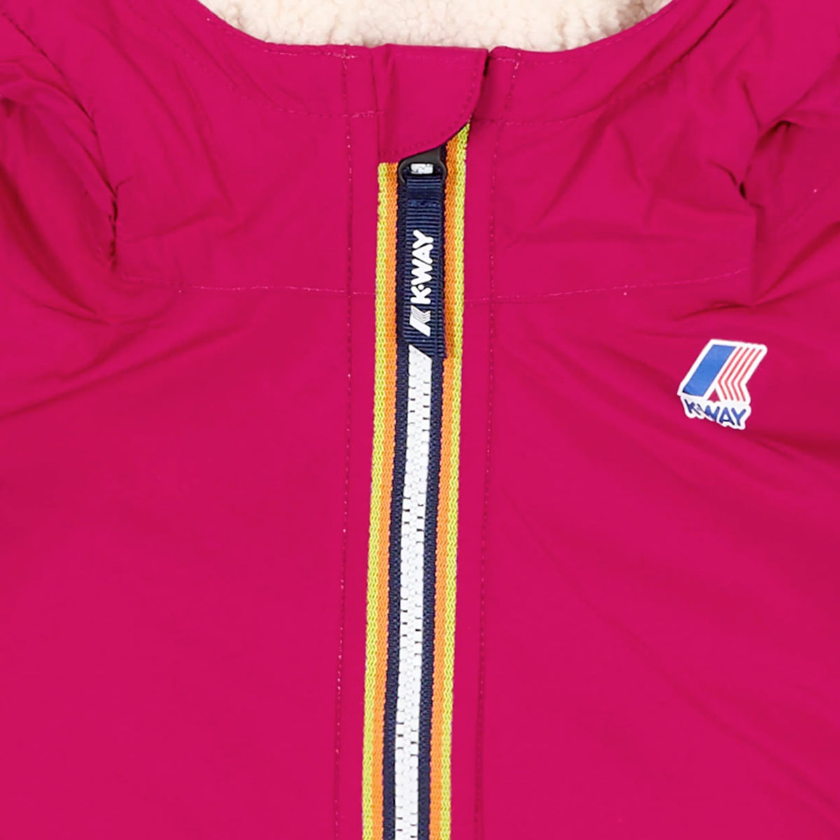 Piumino Fucsia Le Vrai 4.0 Claudine Orsetto per Bambina K-WAY