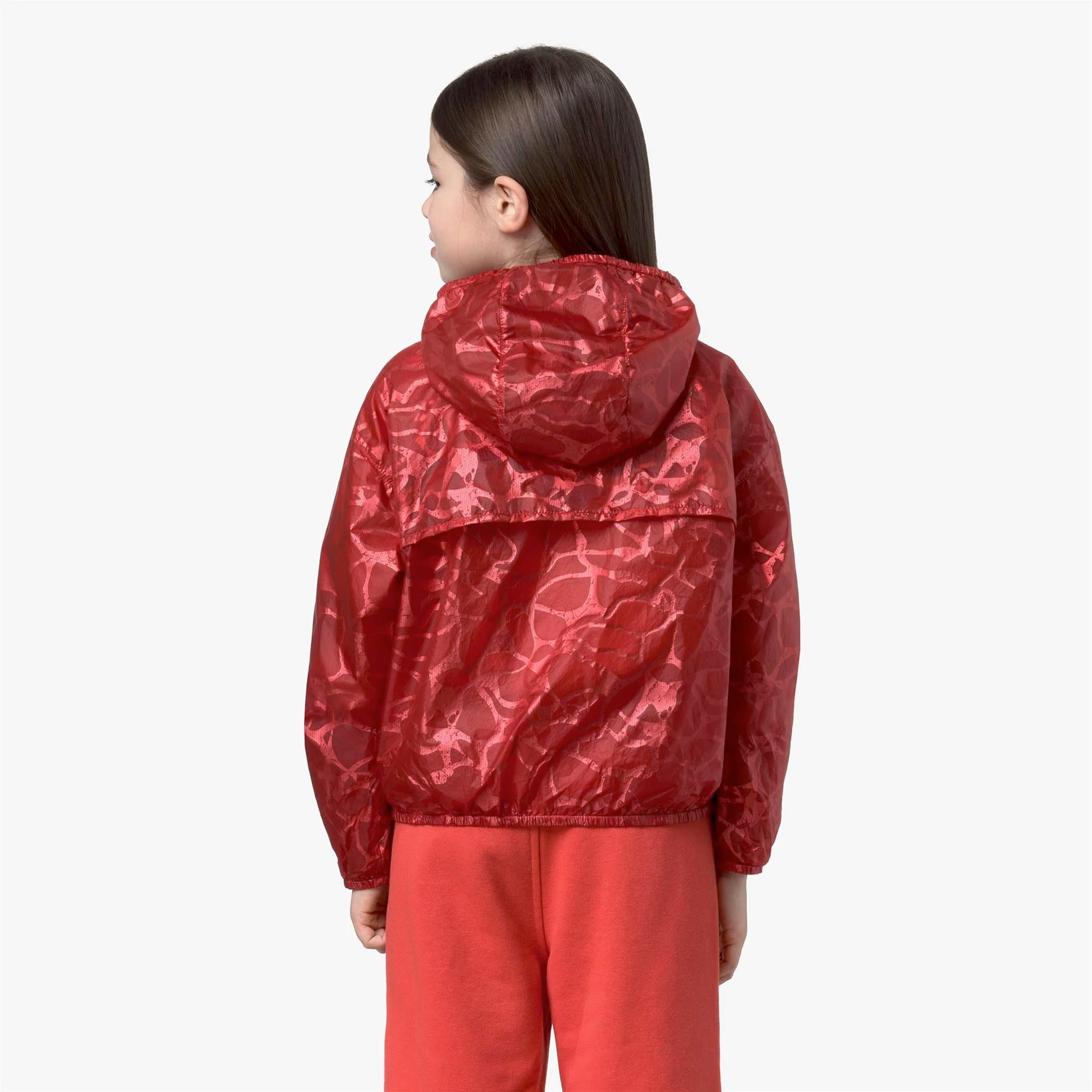 Red Reversible Jacket with Iconic K-WAY Details
