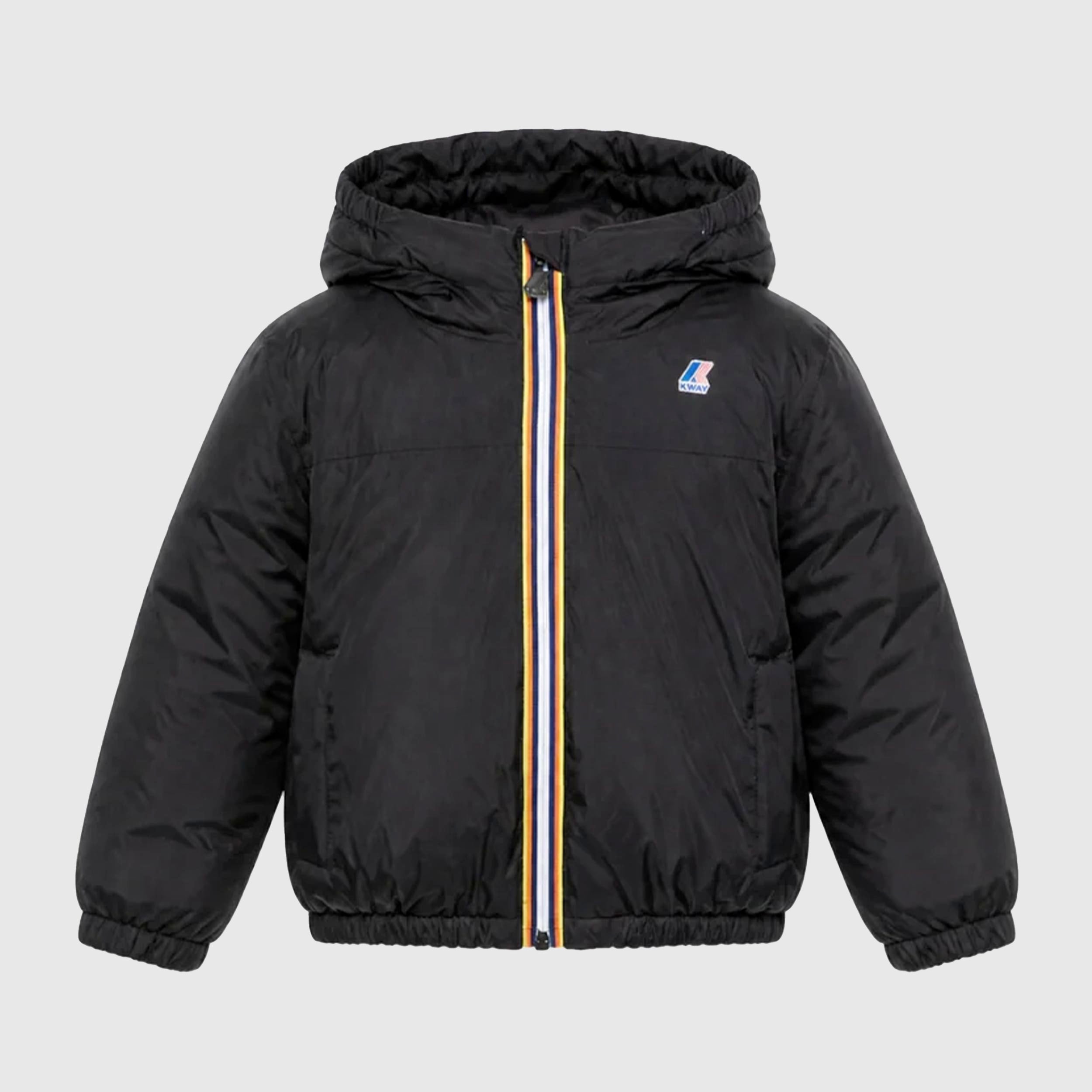 Piumino Corto Nero Albine Heavy Warm per Ragazzo by K-WAY
