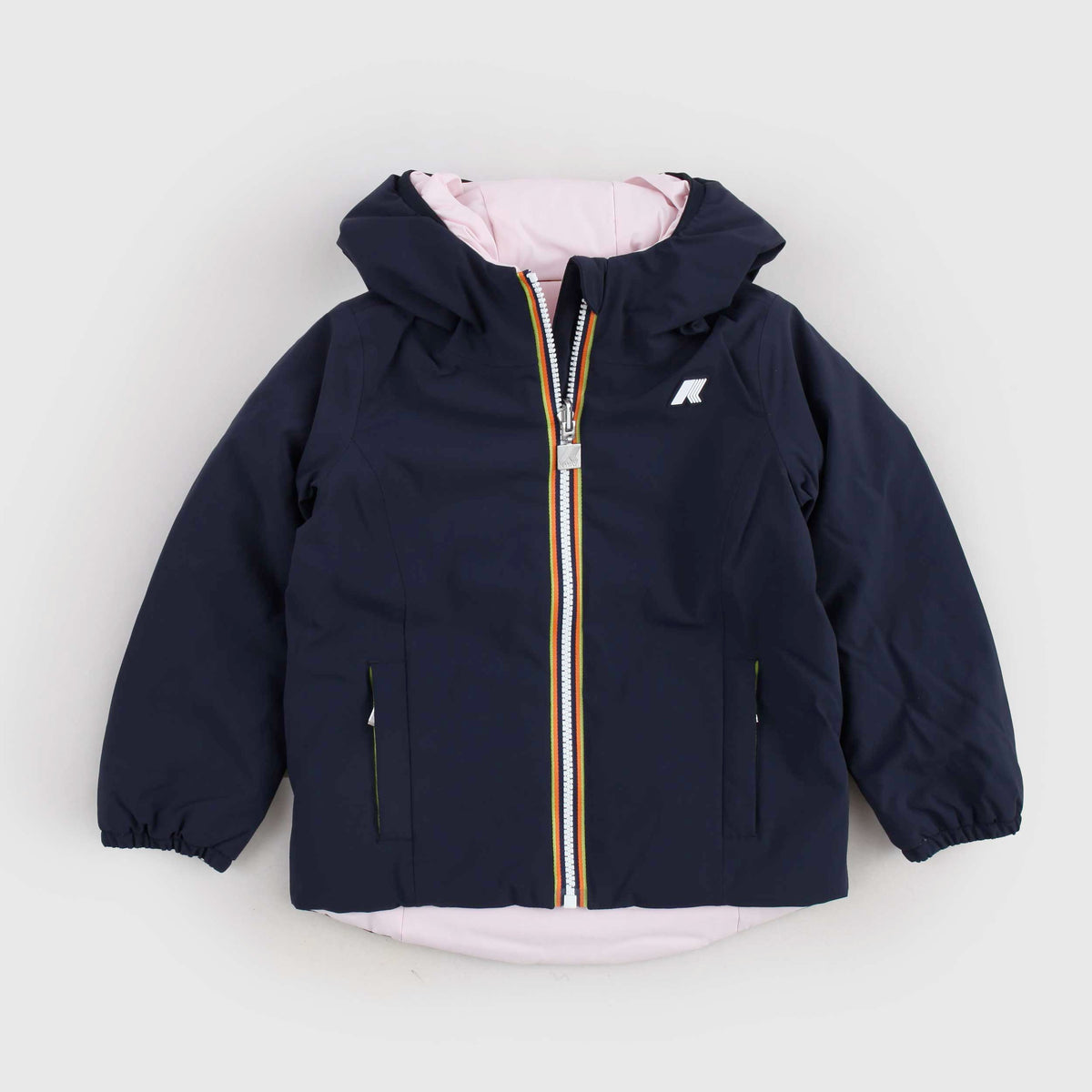 Giubbino Reversibile Blu e Rosa Lily St Warm Double per Bambina K-WAY