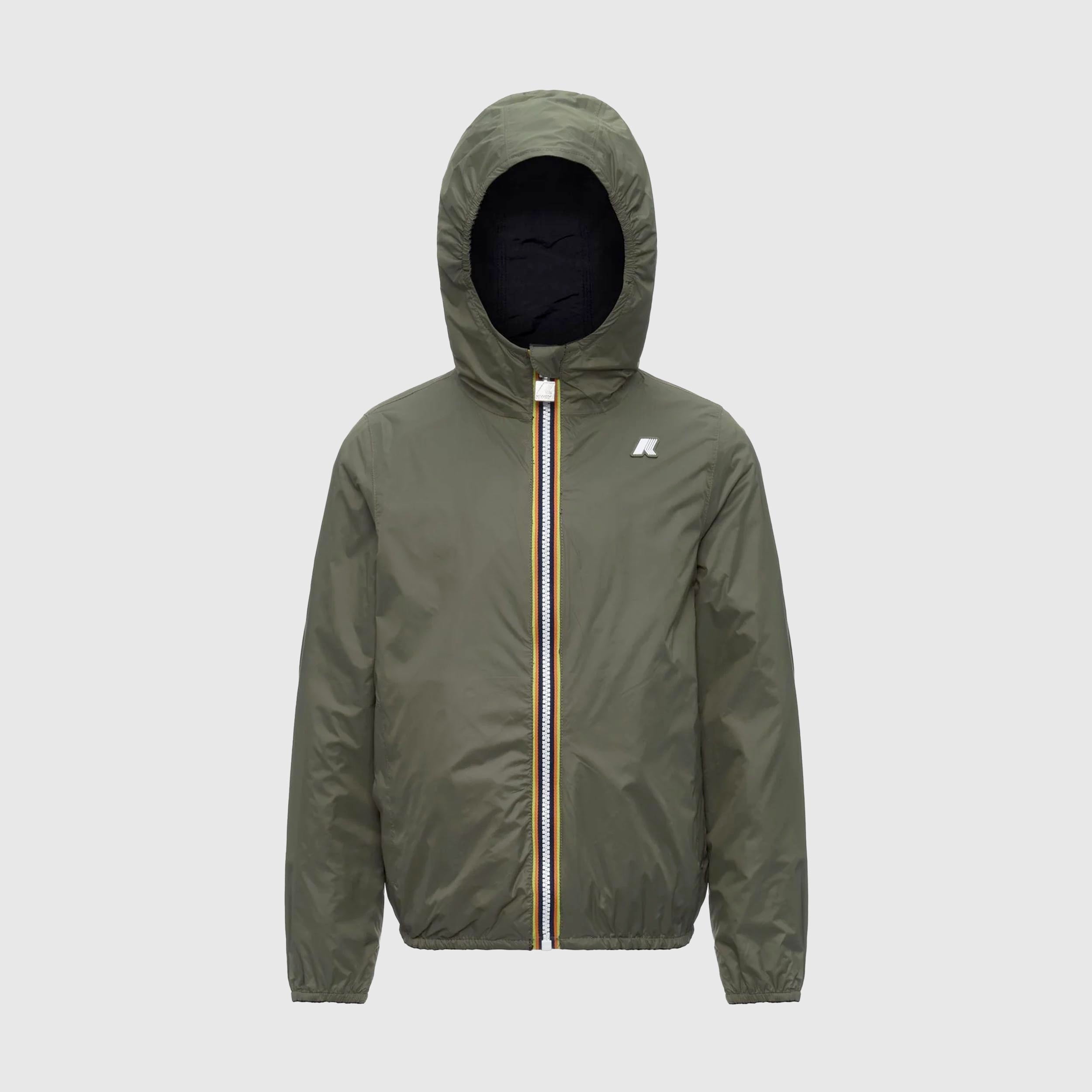 Giubbino Jack Plus 2 Nero e Verde Reversibile Firmato K-WAY