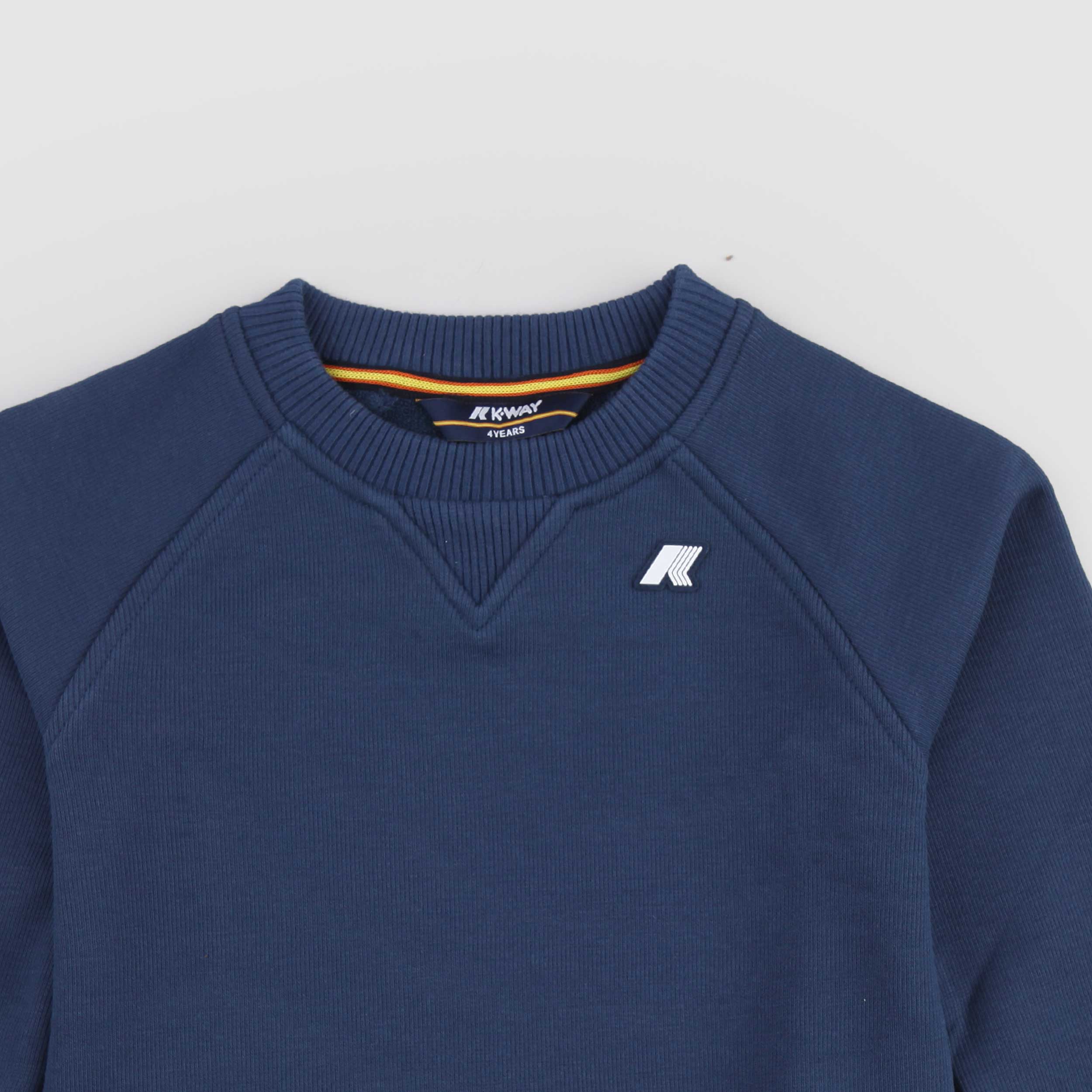 K-WAY Blue Baptistelle Sweatshirt with Iconic Embroidery