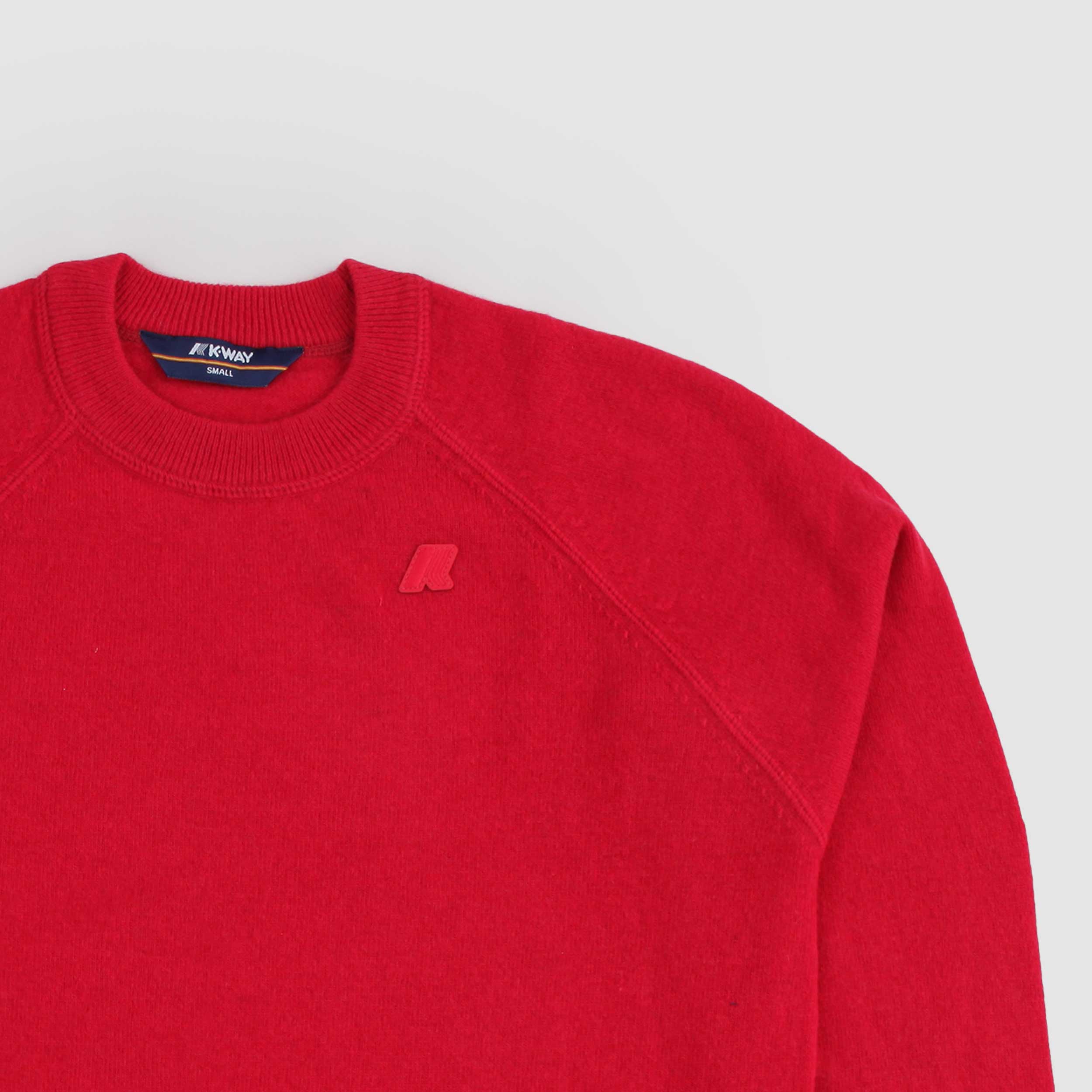 Maglioncino Rosso Fragola Fragan Fleece Stitch by K-WAY