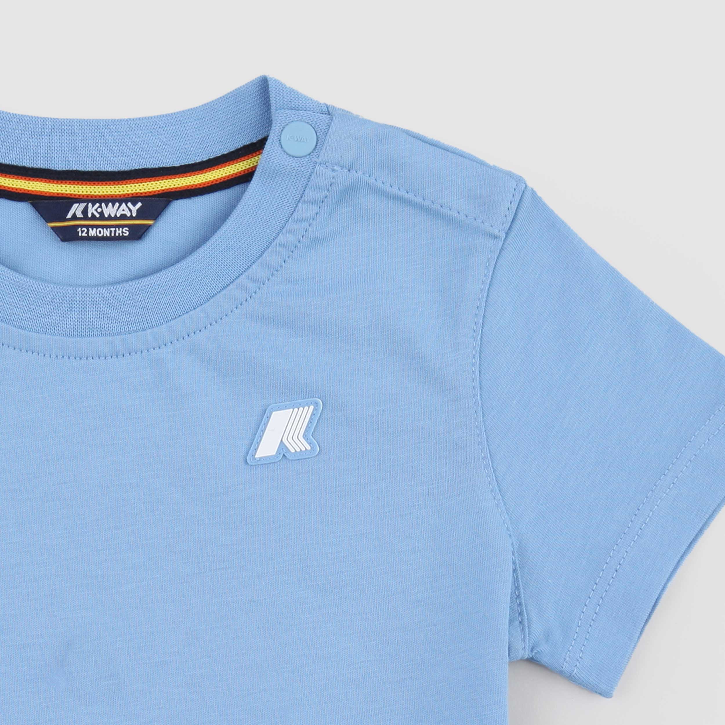 Light Blue T-Shirt with Open Shoulders by K-WAY