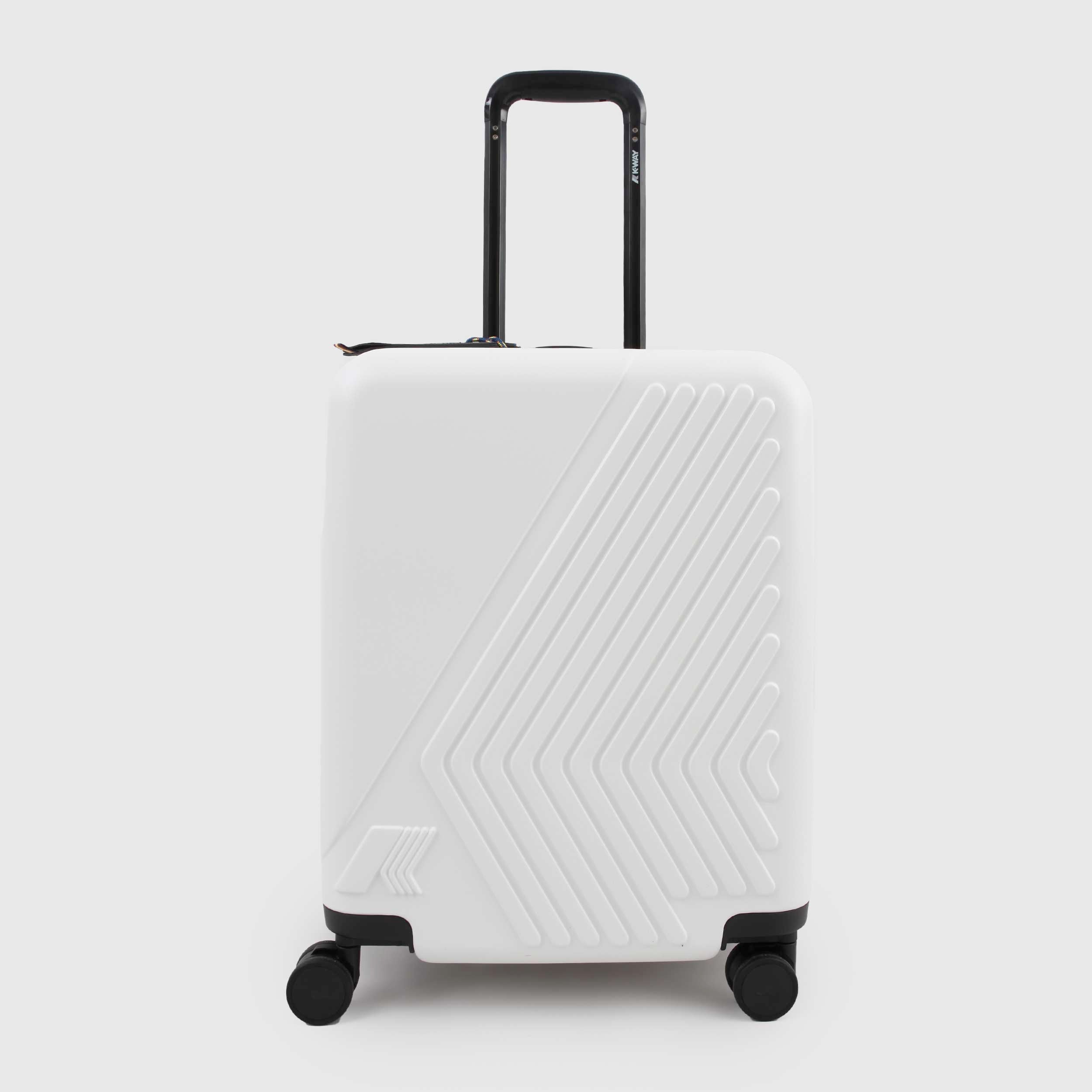 Valigia Trolley Eudoxie Logo Bianca Firmata K-WAY