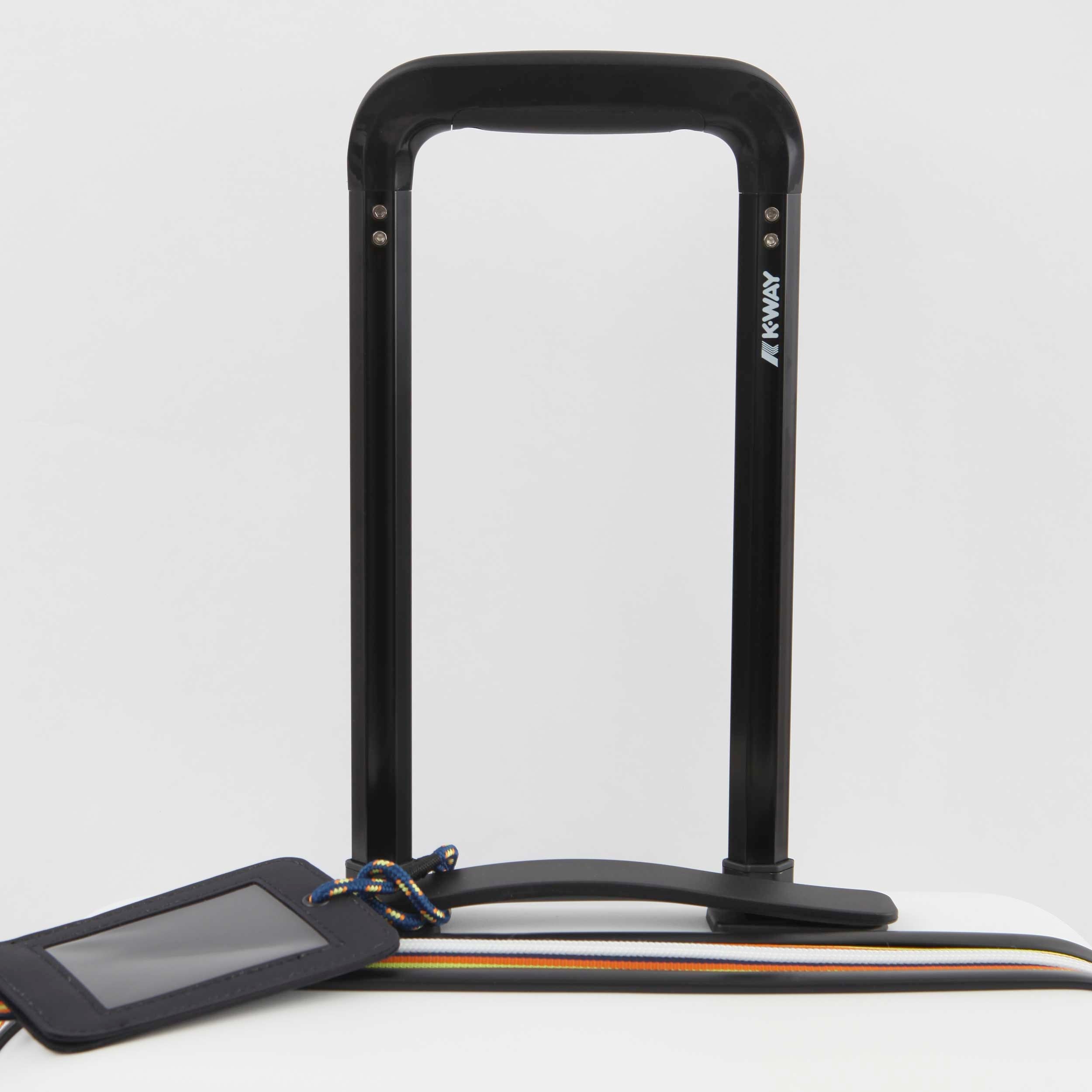 Valigia Trolley Eudoxie Logo Bianca Firmata K-WAY