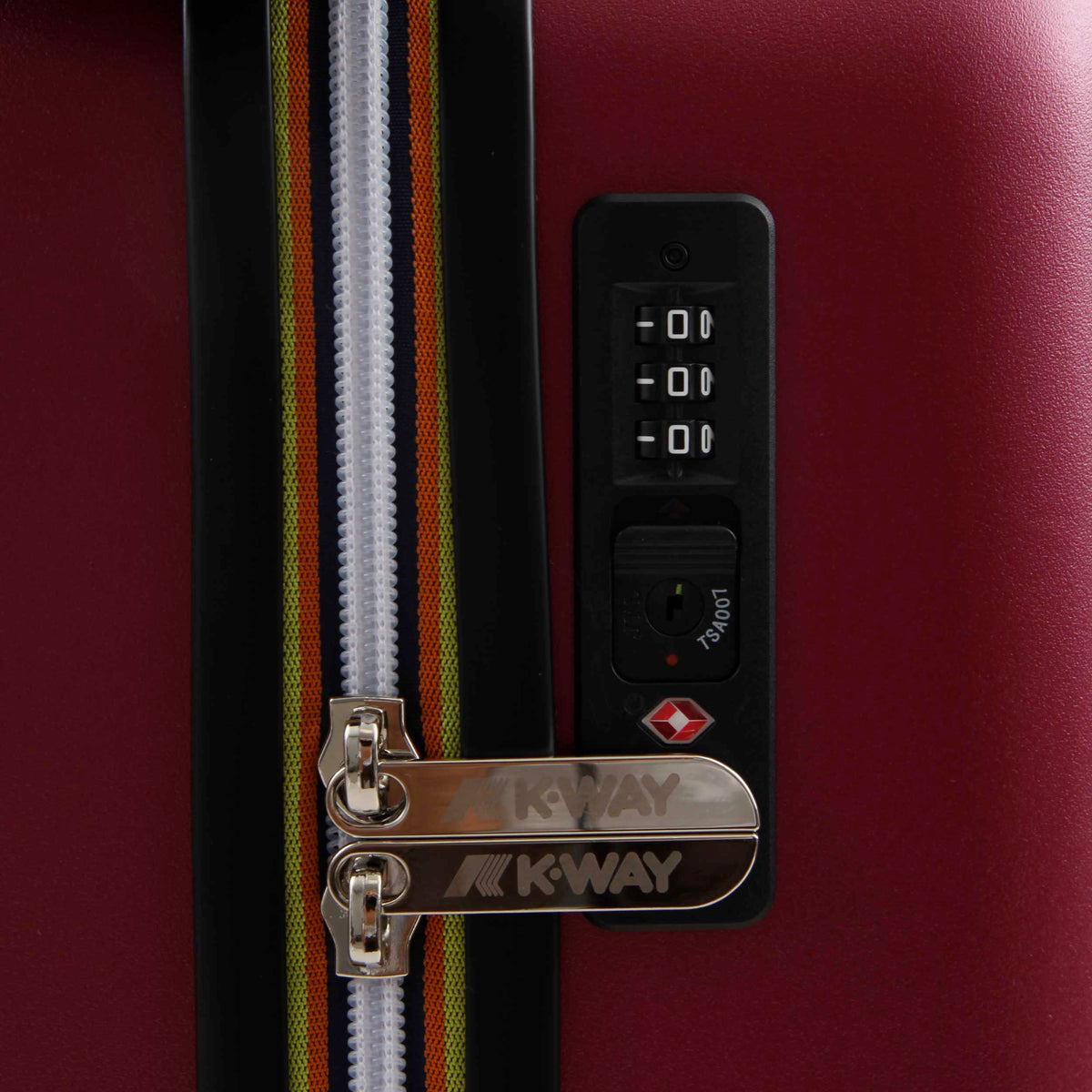 Red Eudoxie Suitcase with Logo by K-WAY