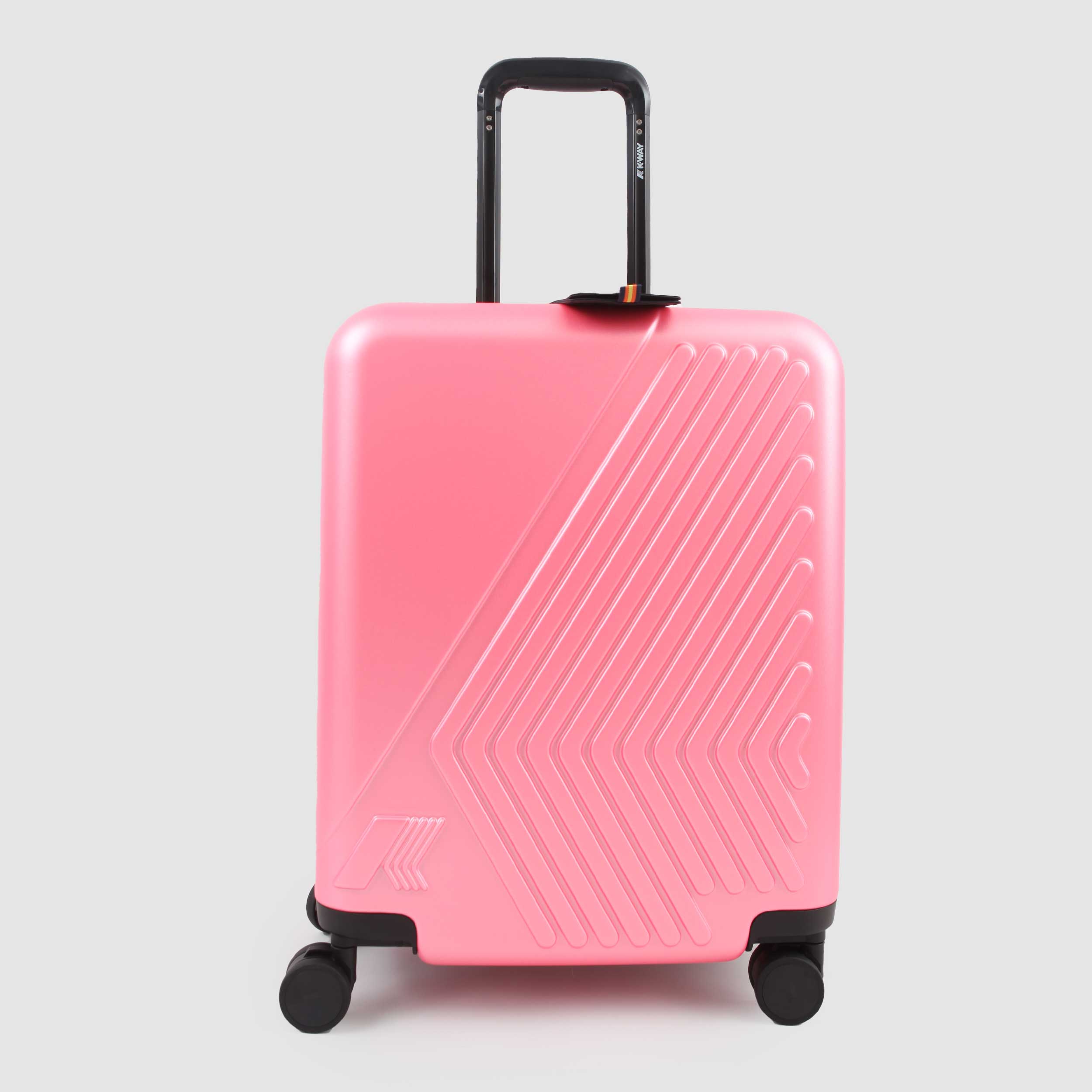Valigia Trolley Eudoxie Logo Rosa Firmata K-WAY