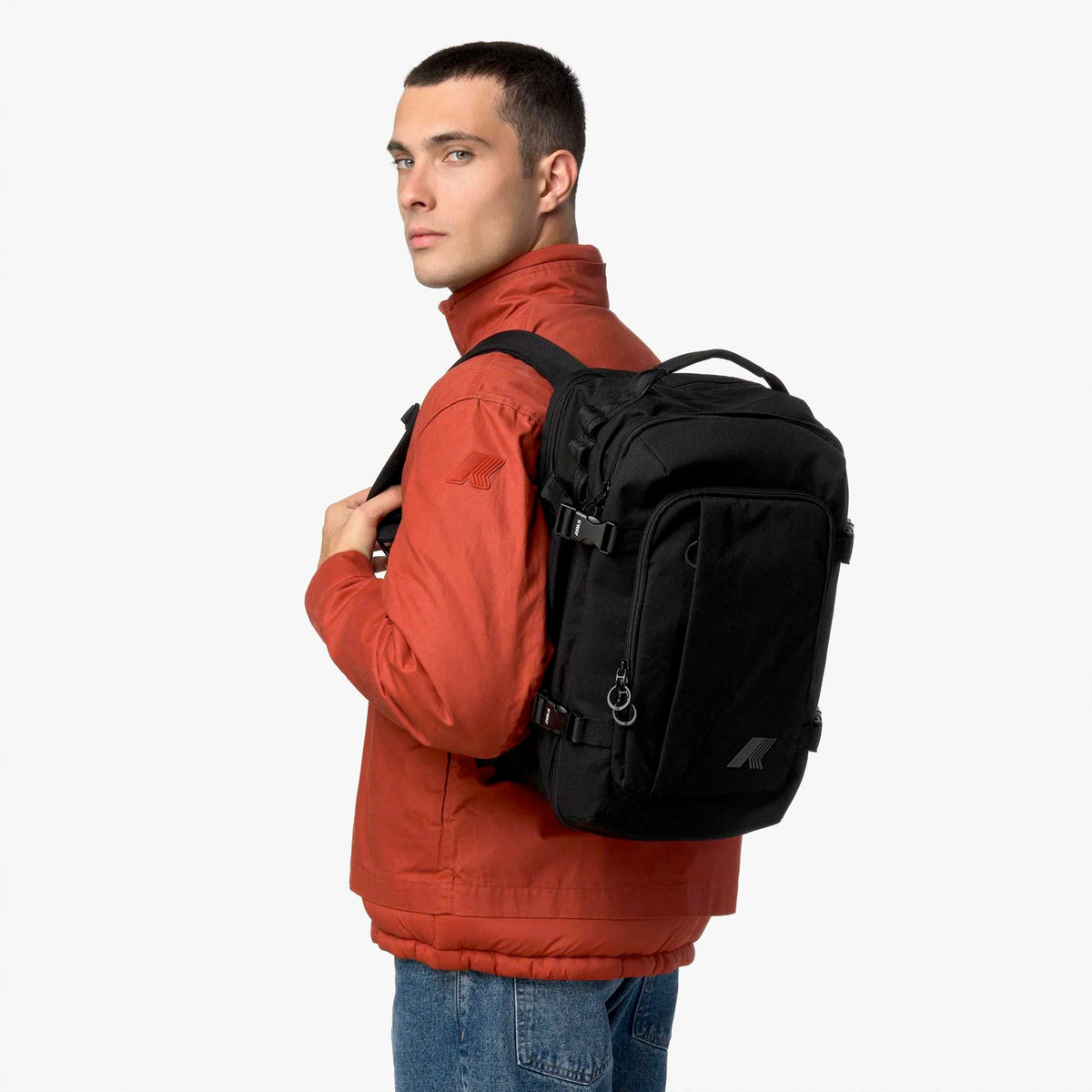 Borsa Nera Salomette in Nylon per Ragazzi K-WAY