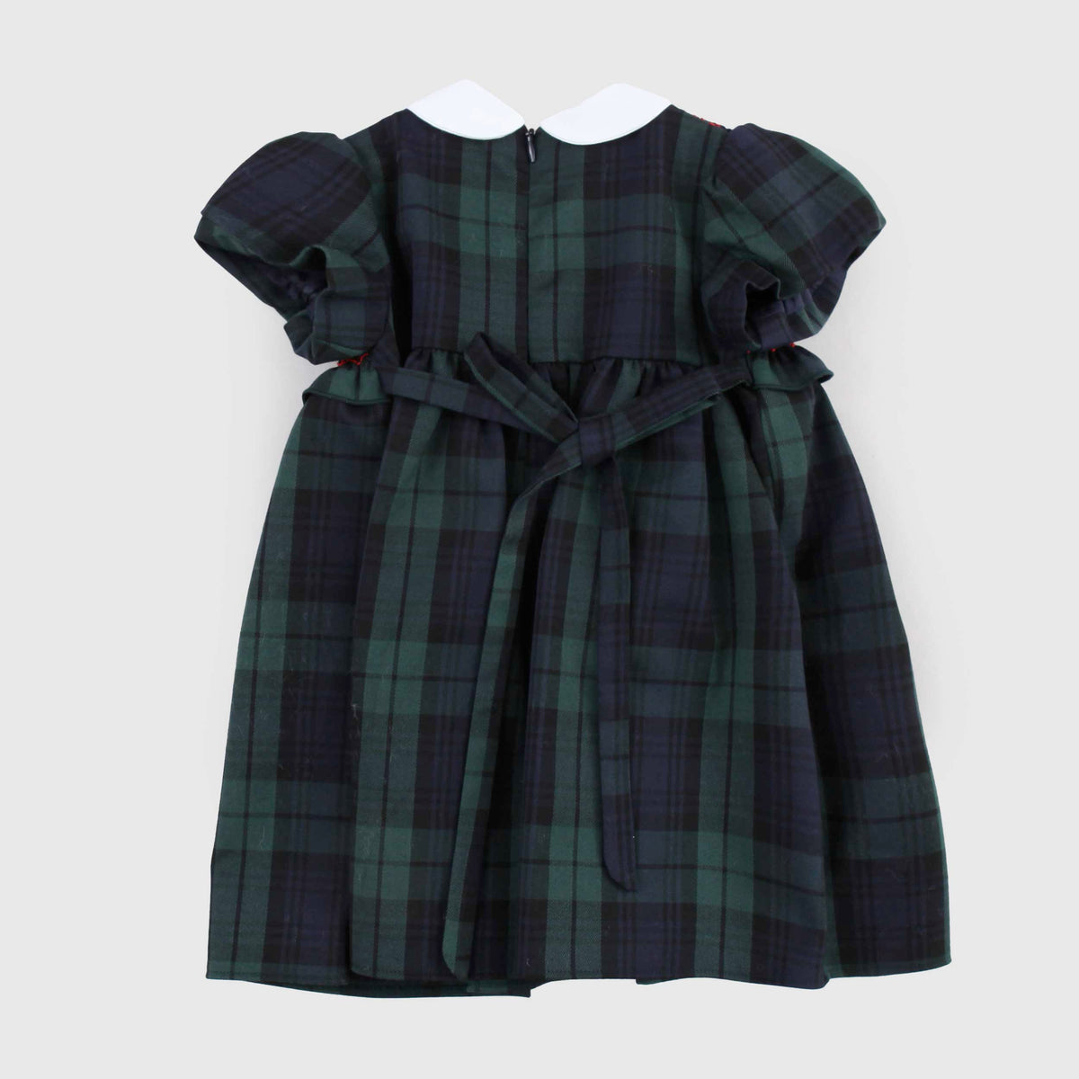 Tartan Home with Red Embroidery for Newborn LA STUPENDERIA
