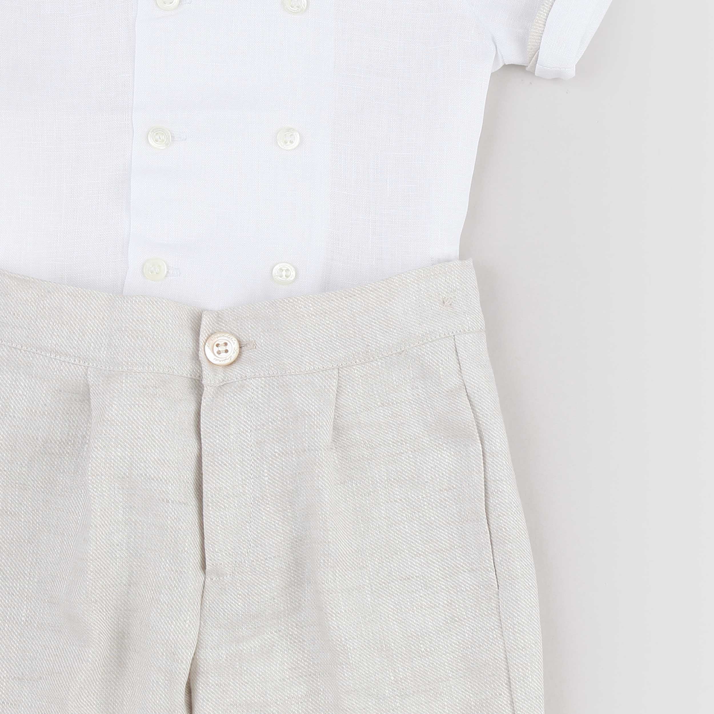 White and Beige Two-Piece Outfit by LA STUPENDERIA