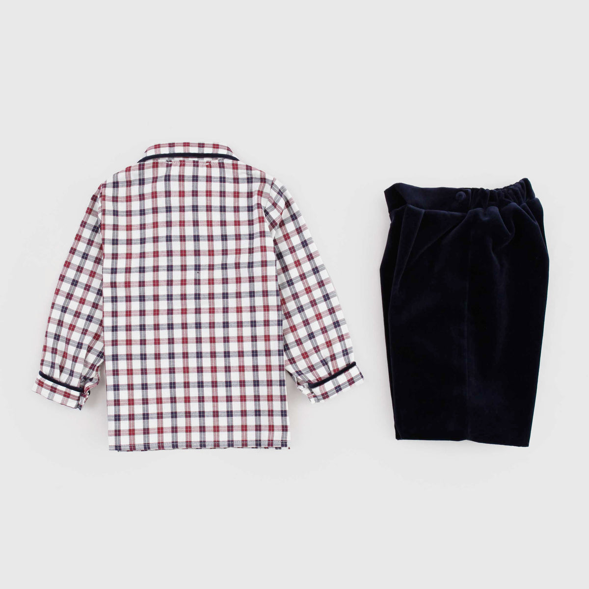 Completo Camicia Tartan e Pantalone per Bambino LA STUPENDERIA