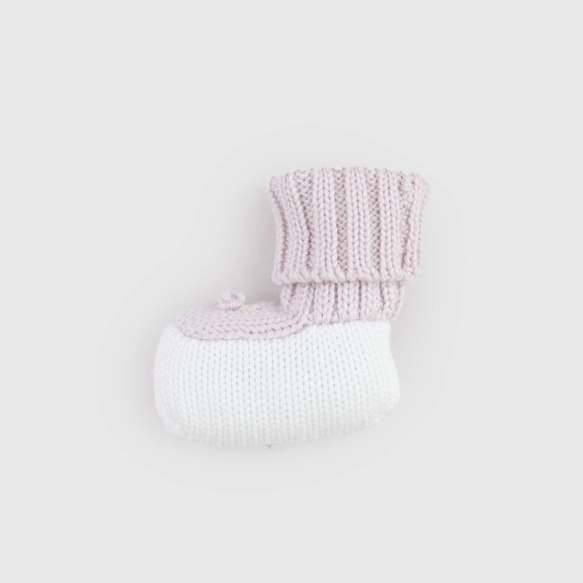 Pink and White Knitted Baby Shoe LA STUPENDERIA