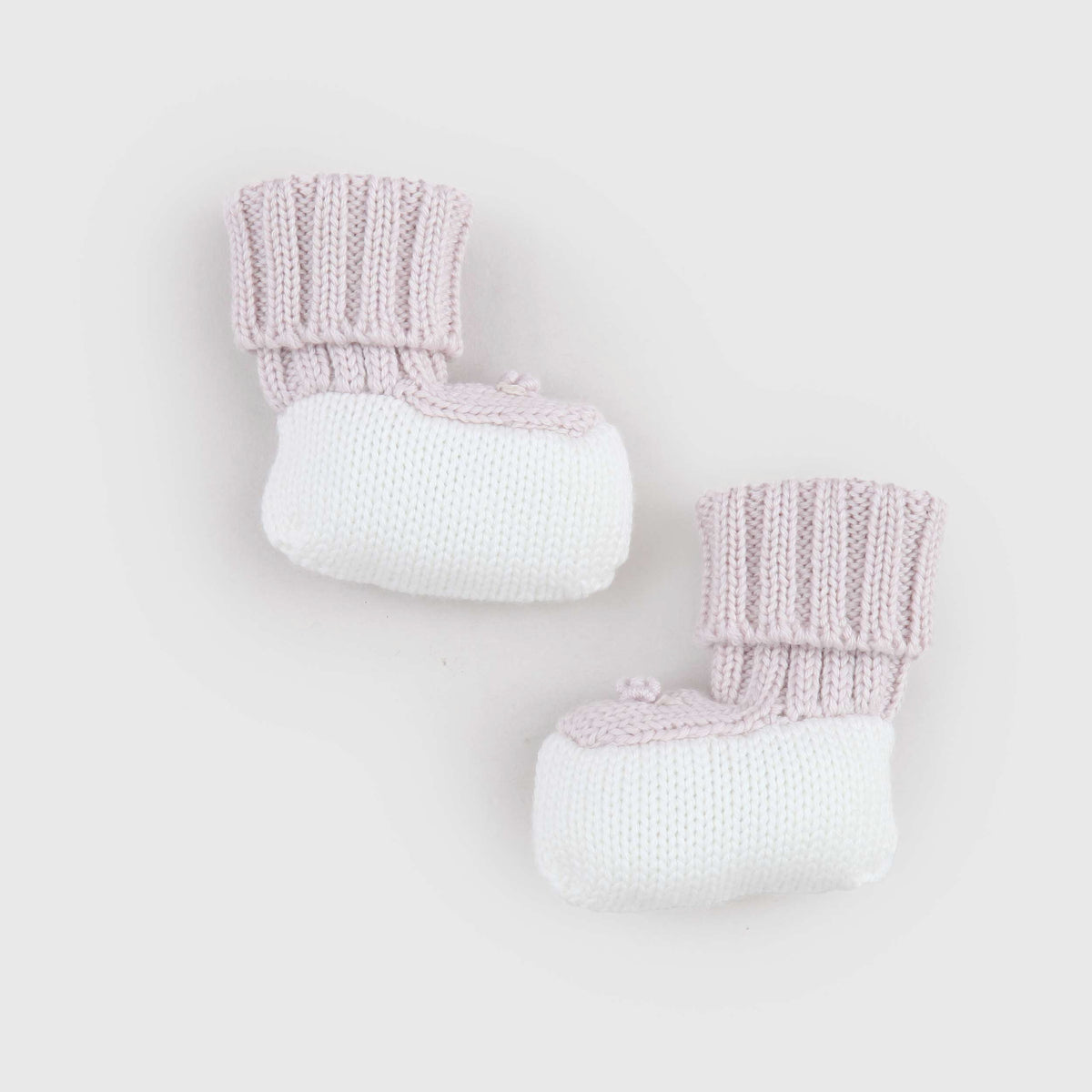 Pink and White Knitted Baby Shoe LA STUPENDERIA