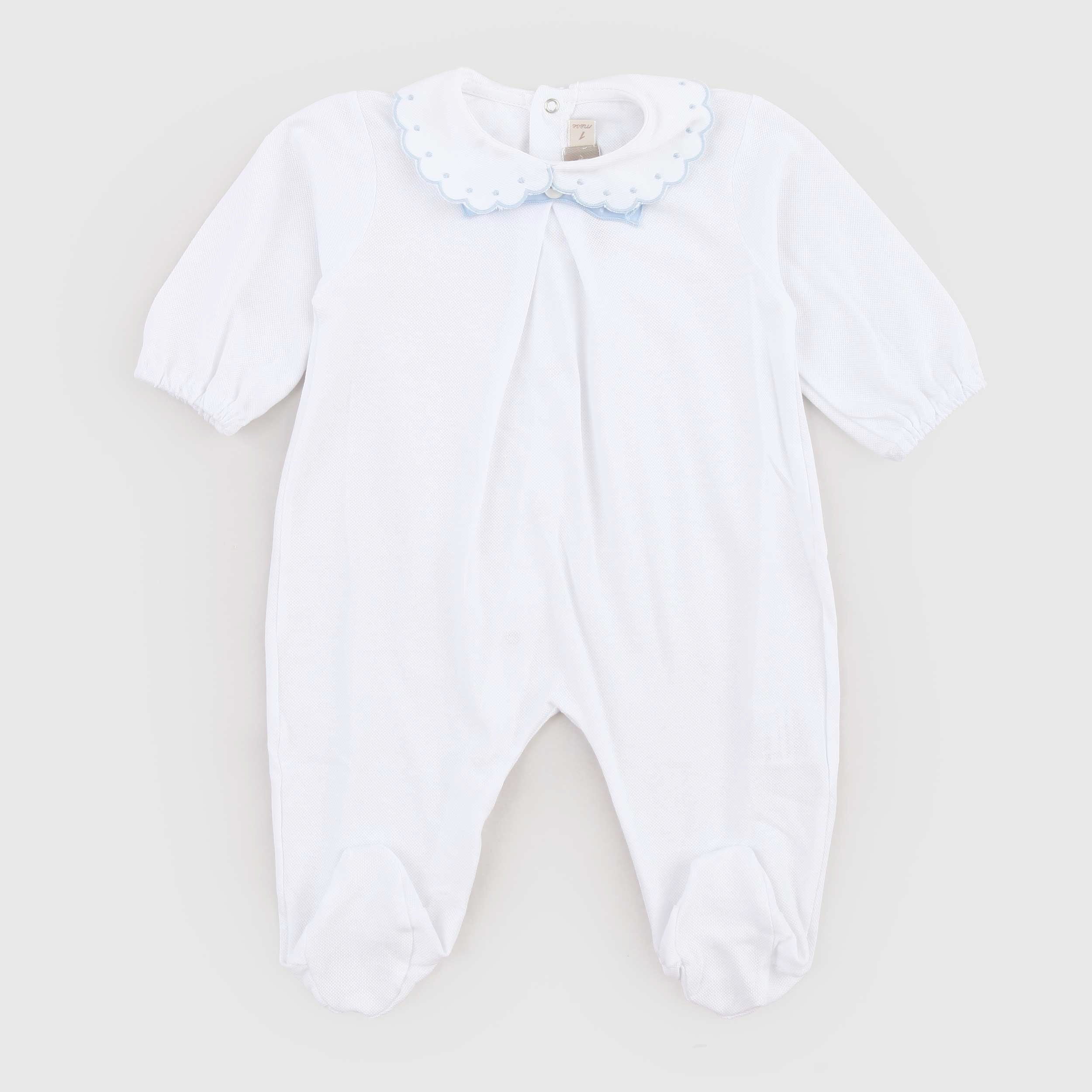 Tutina Bianca Smerlata Celeste Firmata LA STUPENDERIA