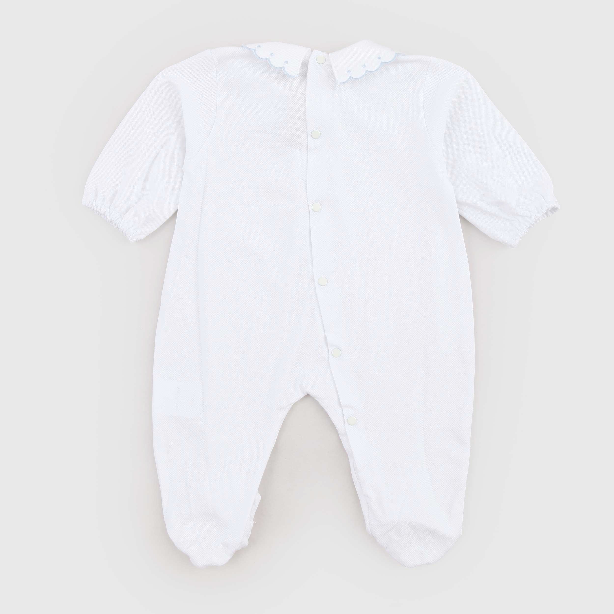 Tutina Bianca Smerlata Celeste Firmata LA STUPENDERIA