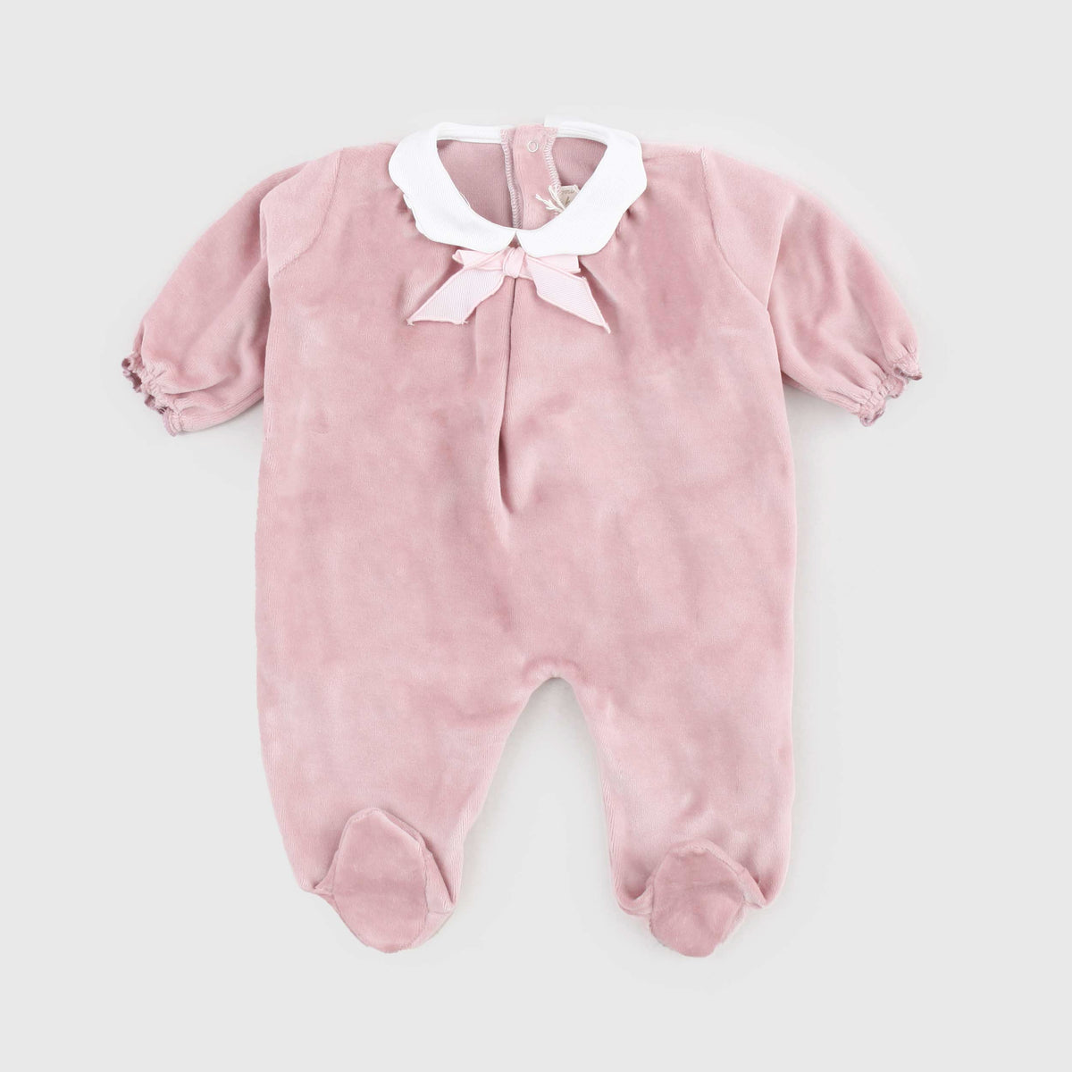 Tutina Rosa con Colletto Peter Pan per Neonata LA STUPENDERIA