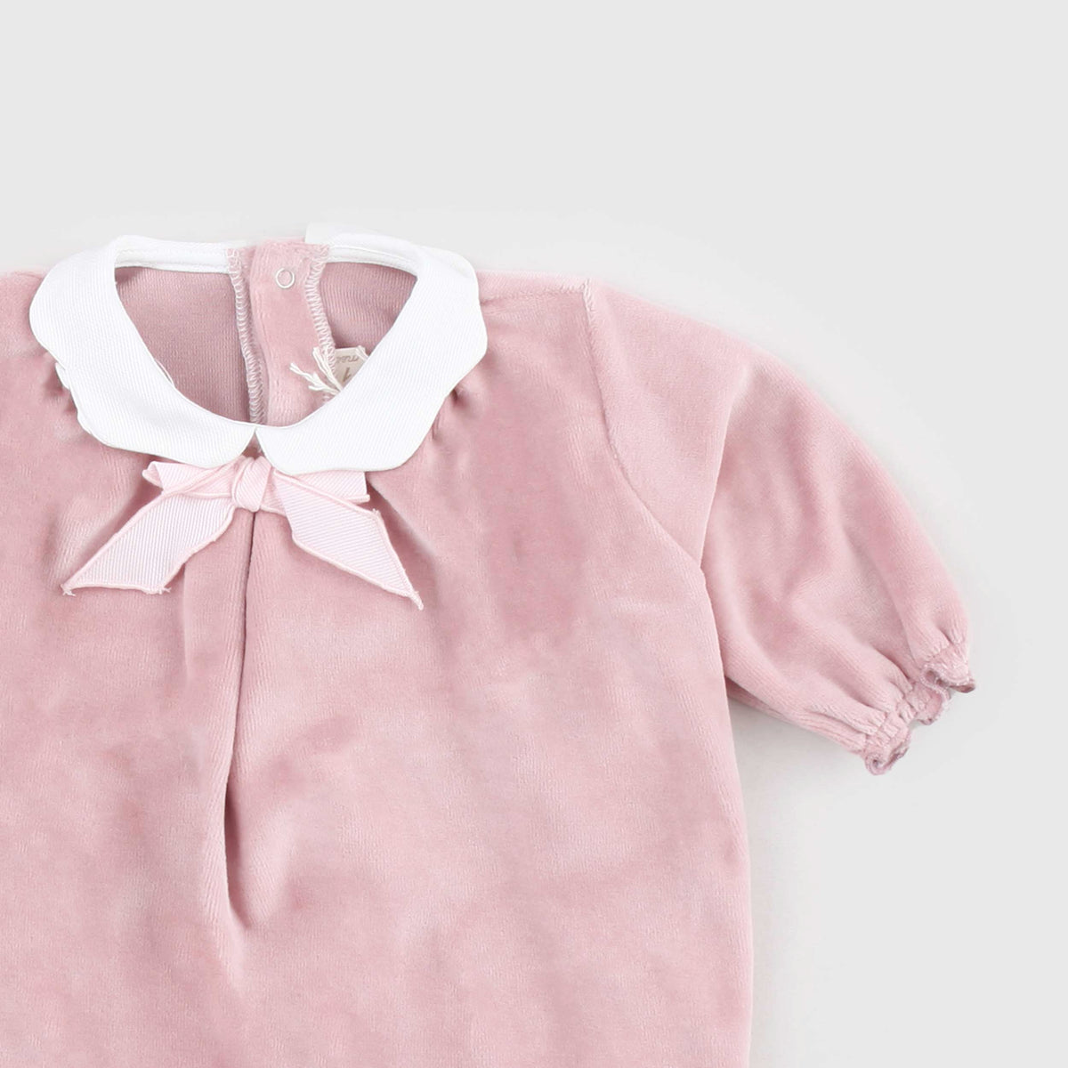 Tutina Rosa con Colletto Peter Pan per Neonata LA STUPENDERIA