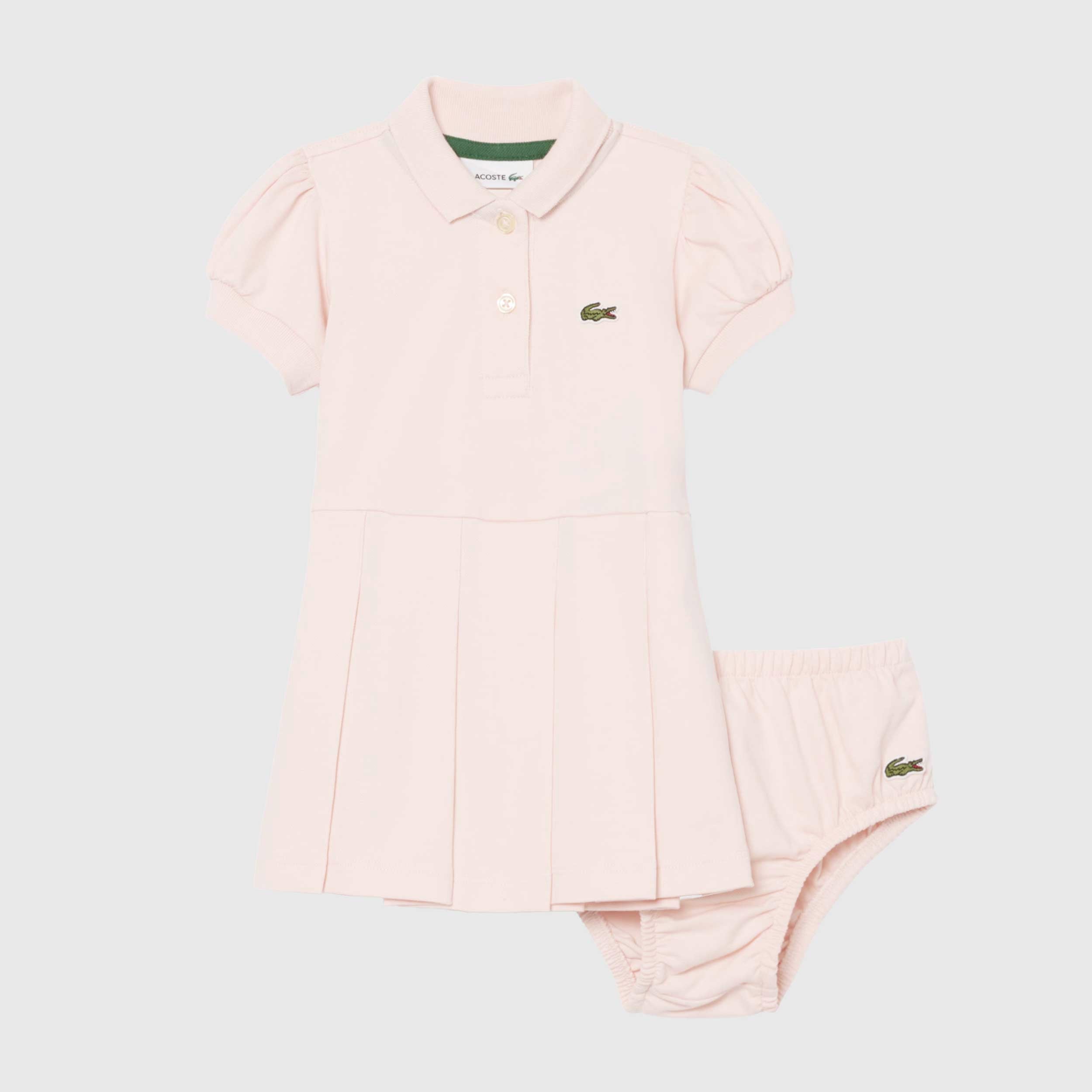 Abito Rosa da Neonata con Culotte Firmato LACOSTE