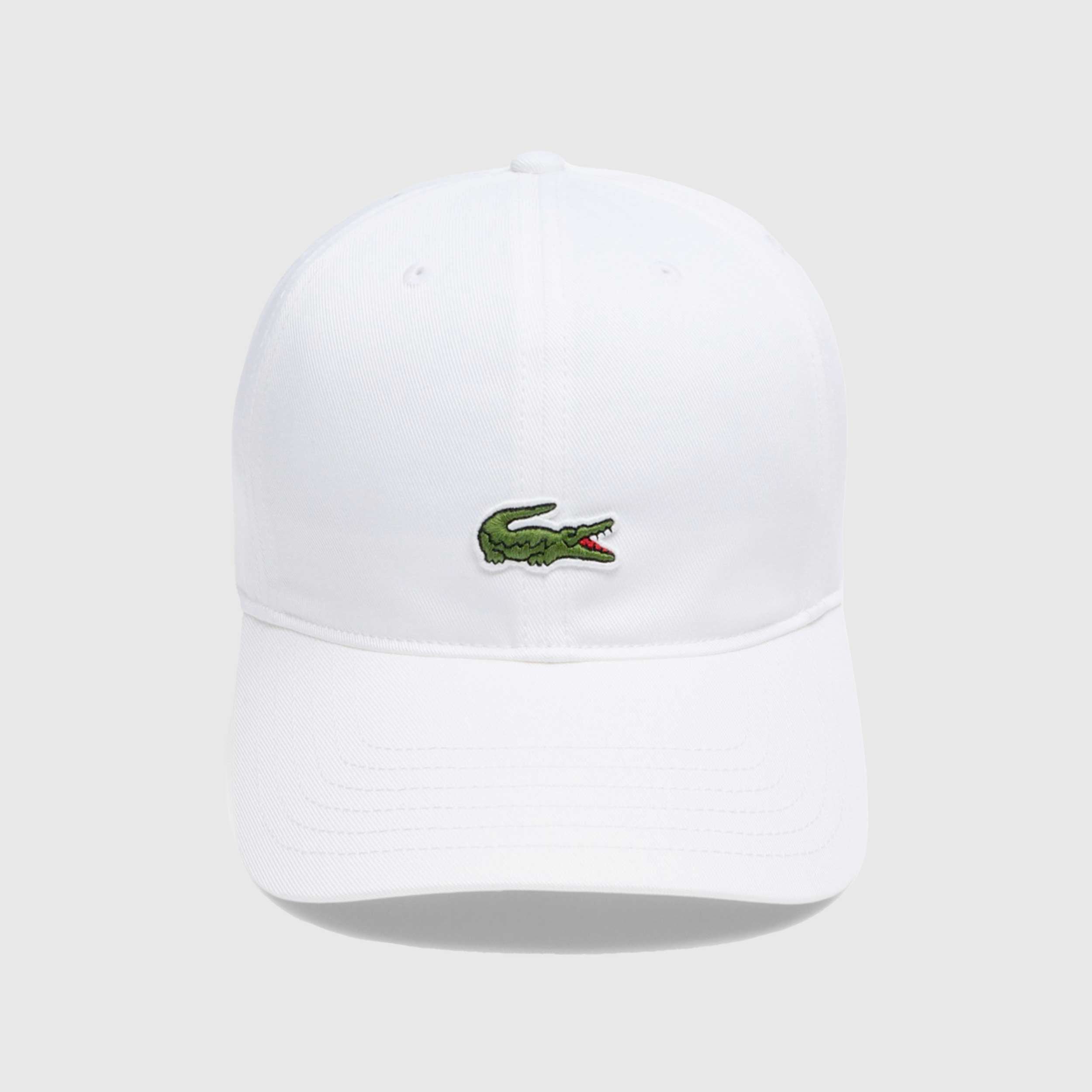 White Cap with Inserts and LACOSTE Signature Logo