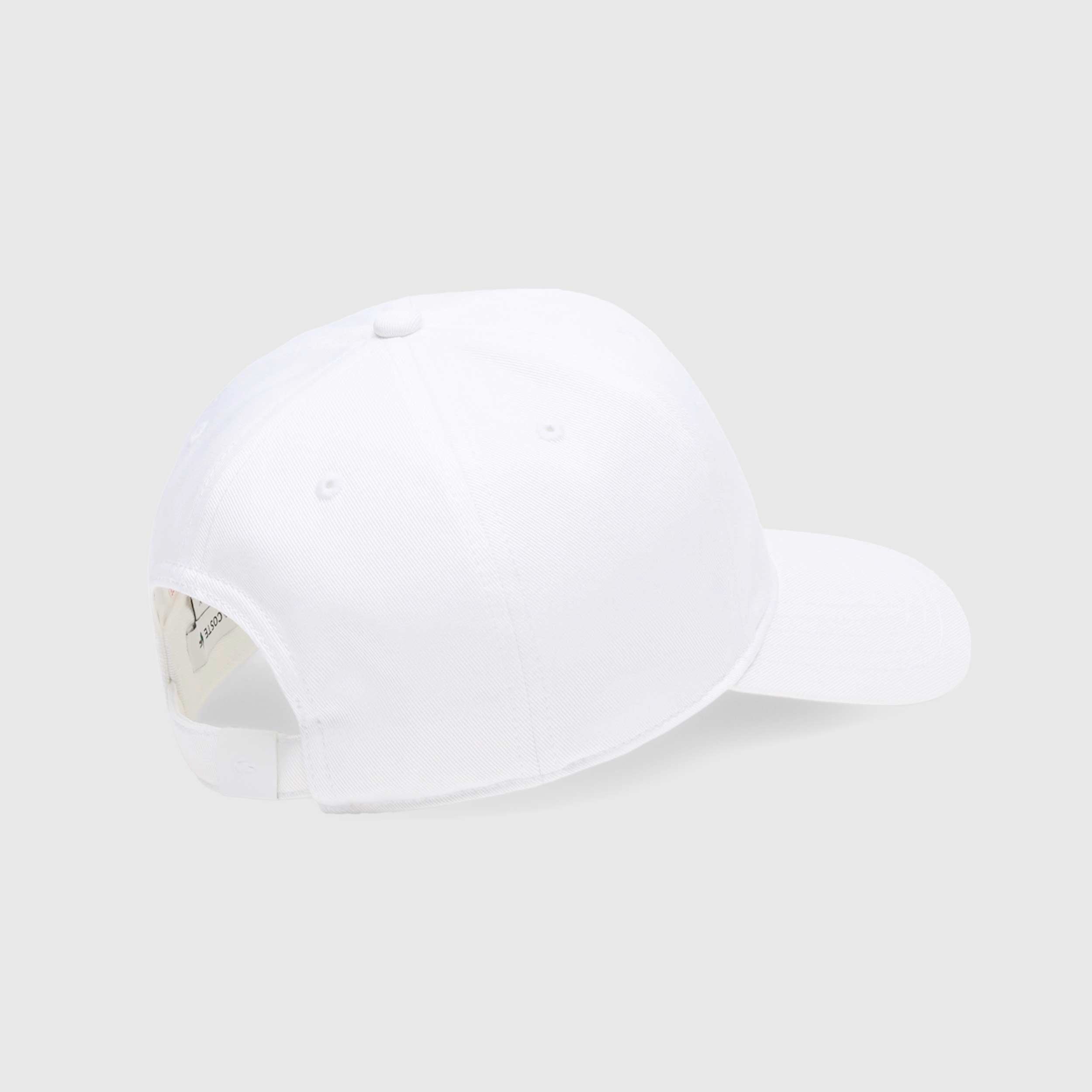 White Cap with Inserts and LACOSTE Signature Logo