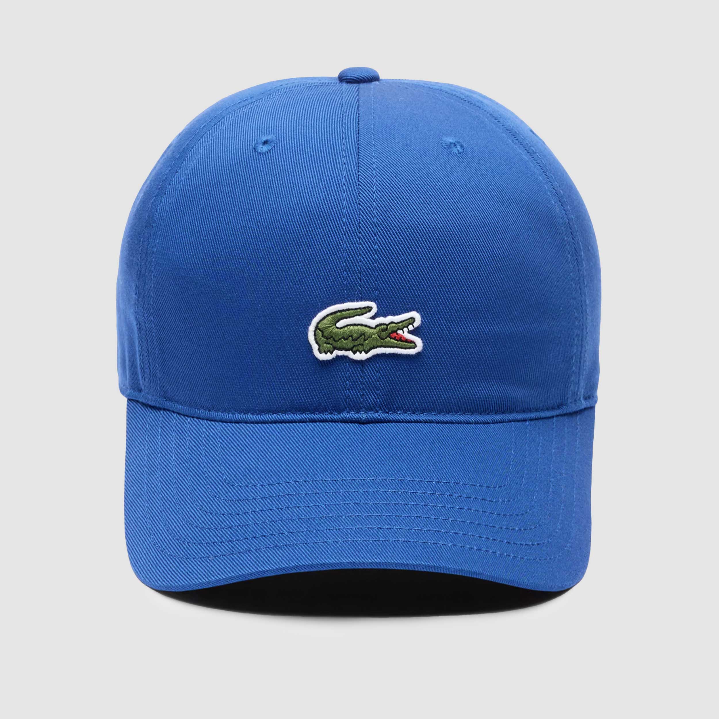 Cappellino Blu in Twill di Cotone Firmato LACOSTE