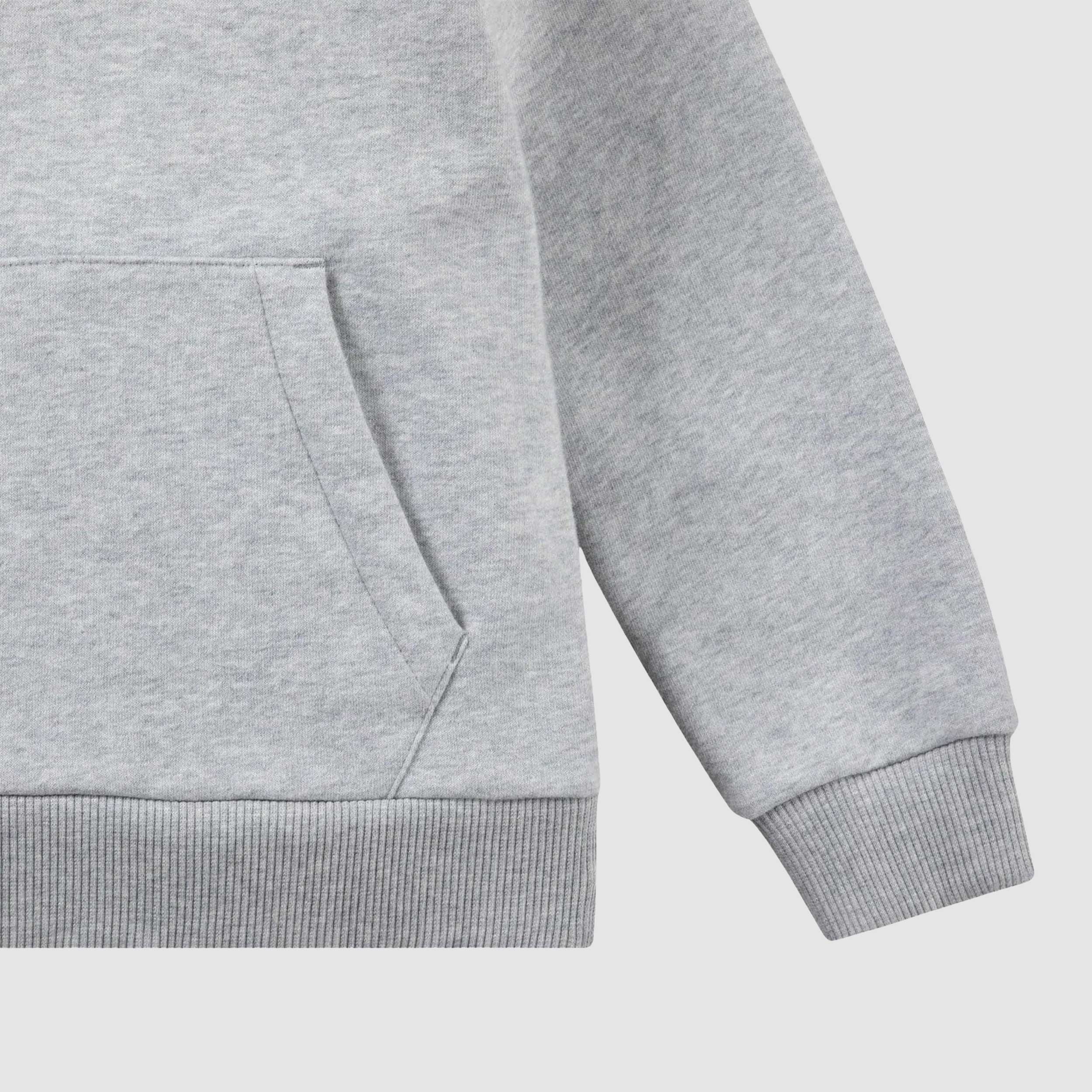 Felpa Grigio Chiaro con Cappuccio per Ragazzi Firmata LACOSTE