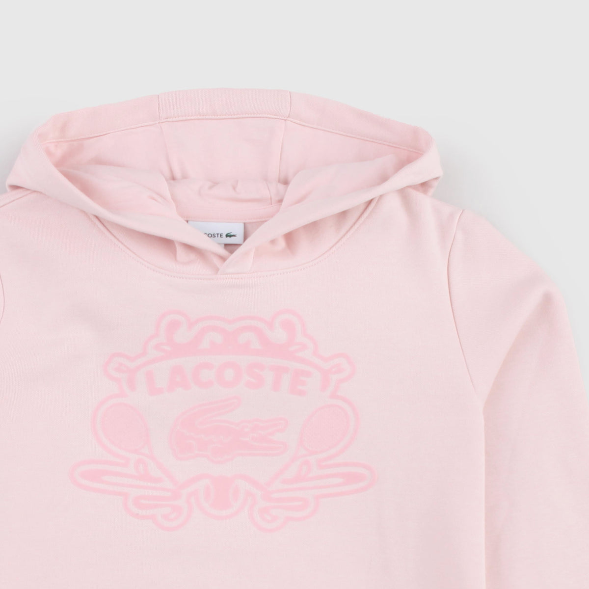 Pink Hooded Sweatshirt for Girl Signed LACOSTE