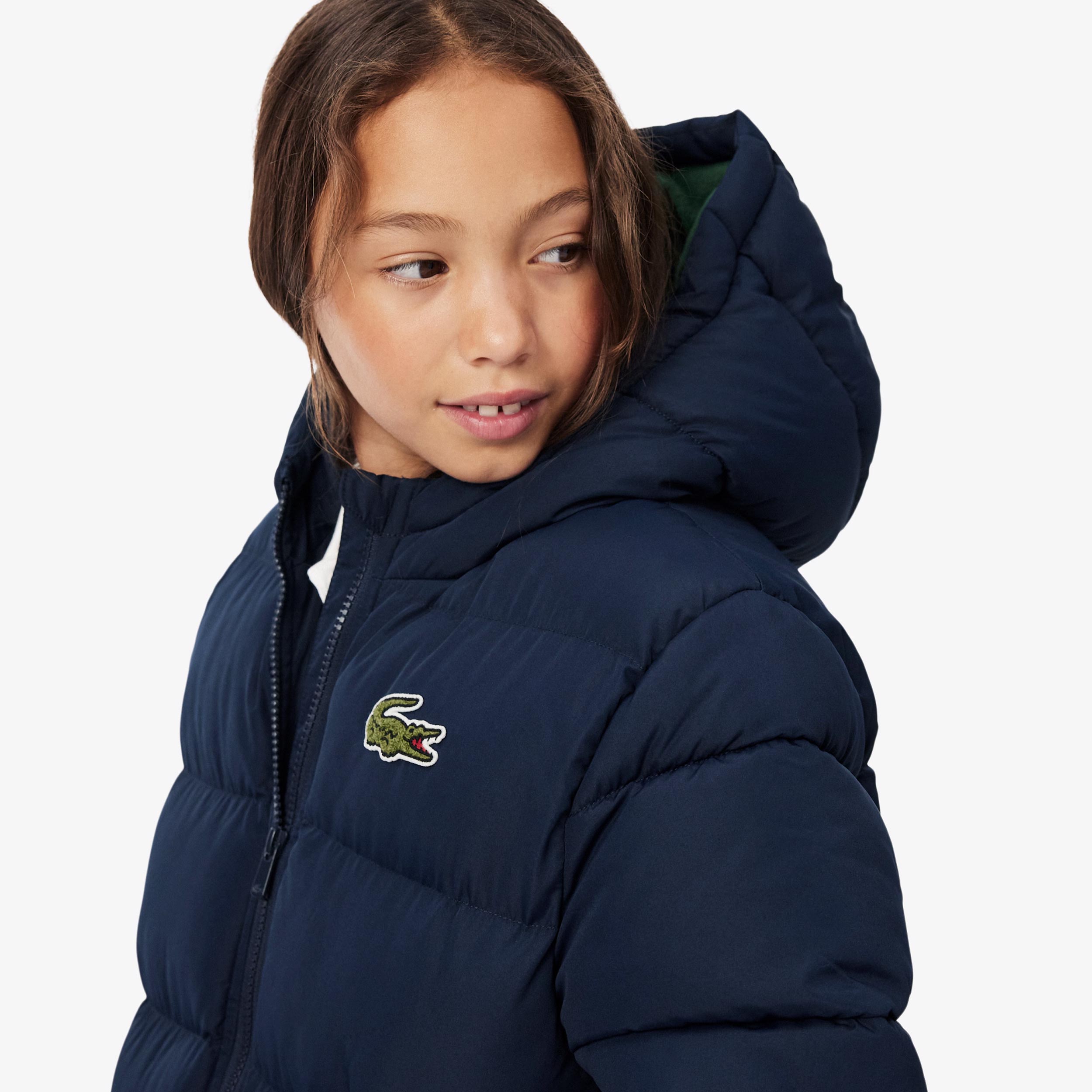 Giubbino Blu con Cappuccio per Ragazzi by LACOSTE