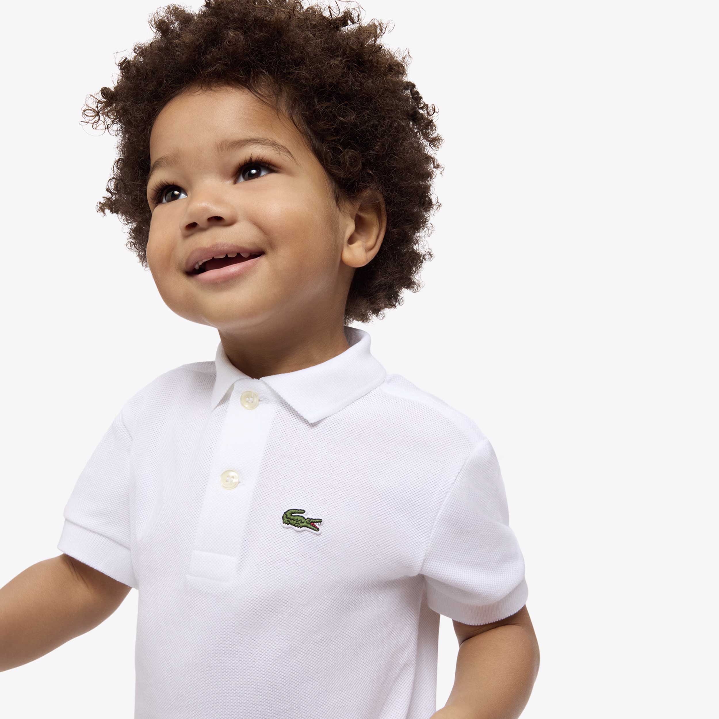 Polo Bianca in Piquet Firmata LACOSTE