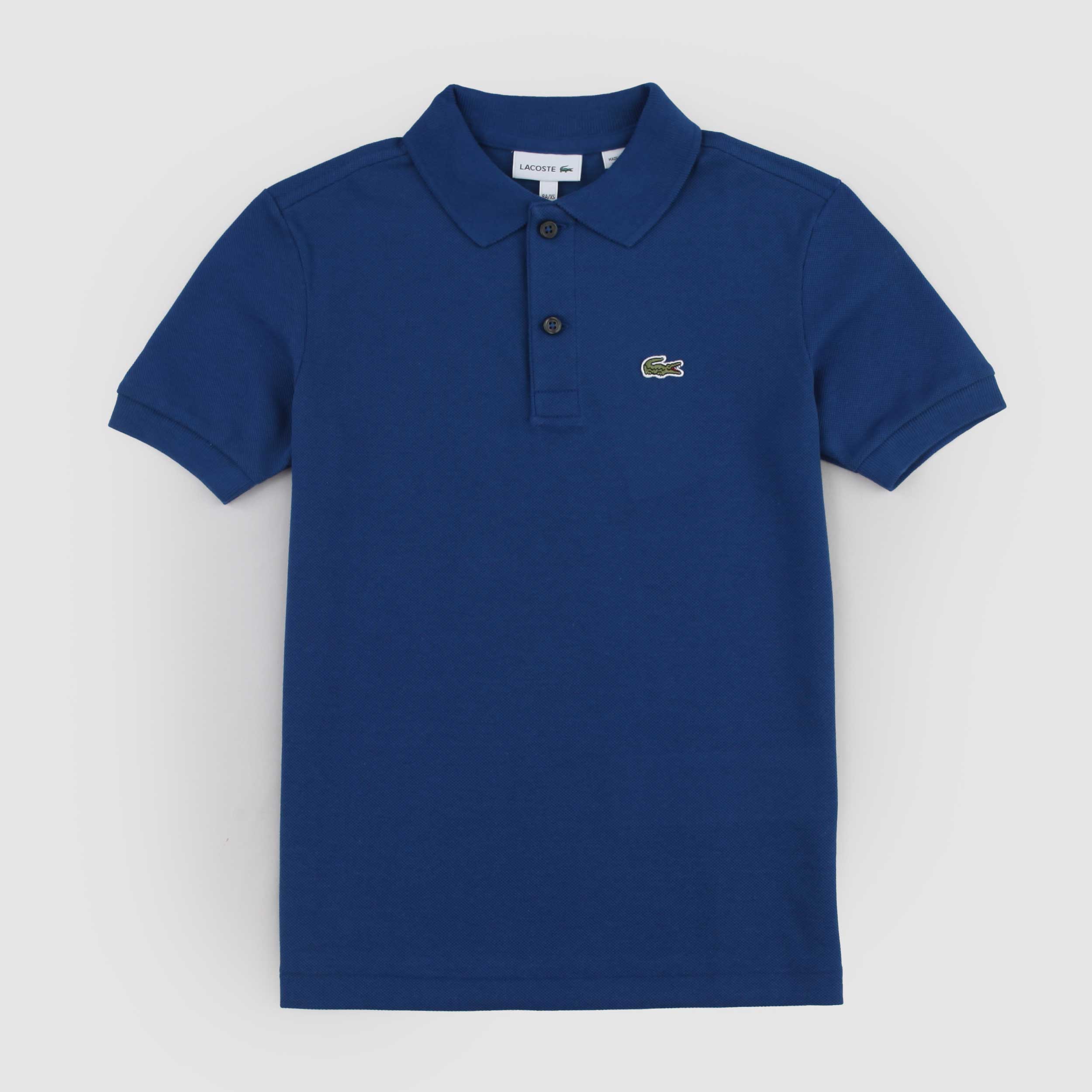 Polo Azzurra in Tessuto Oxford Firmata LACOSTE