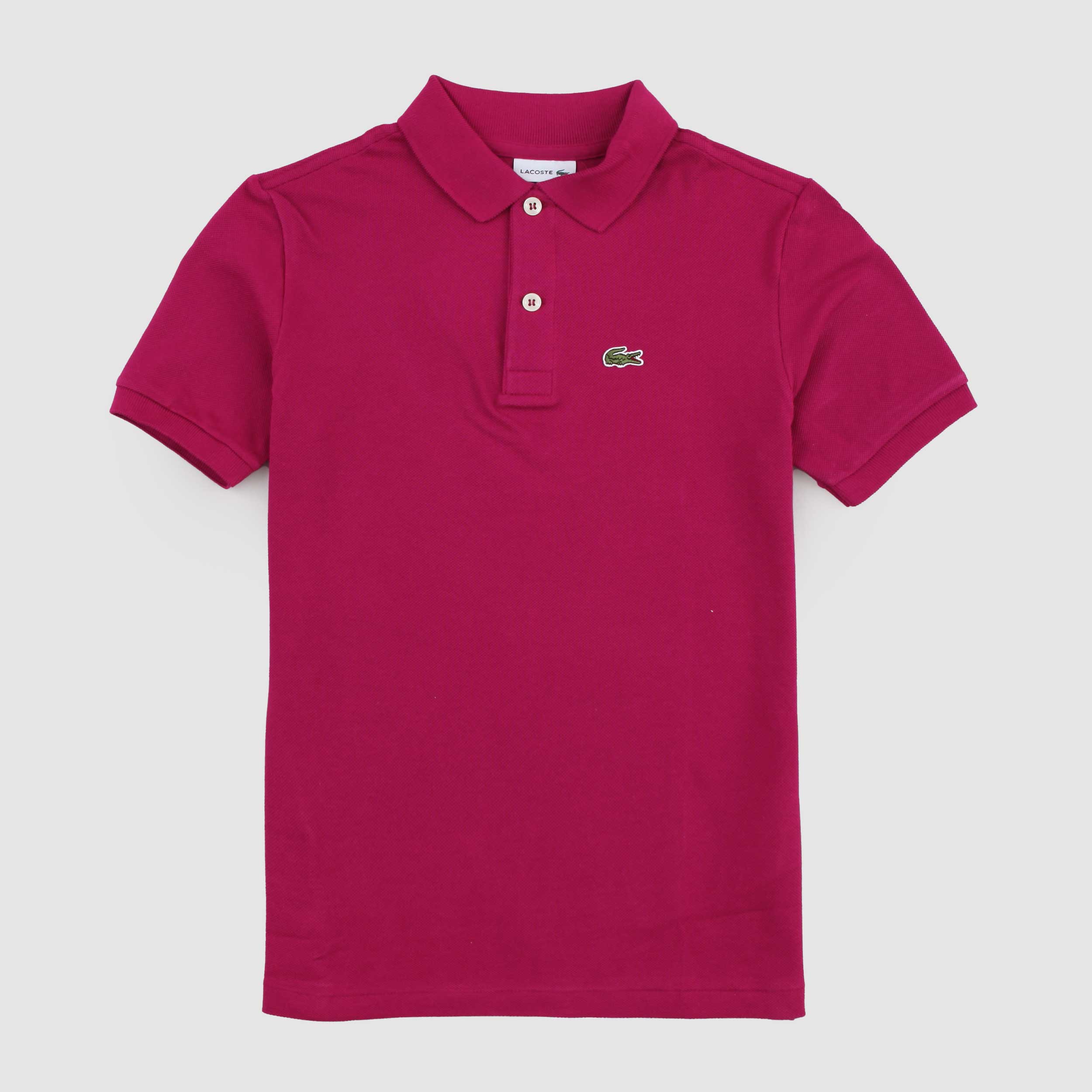 Polo Fucsia a Mezza Manica per Ragazzi Firmata LACOSTE
