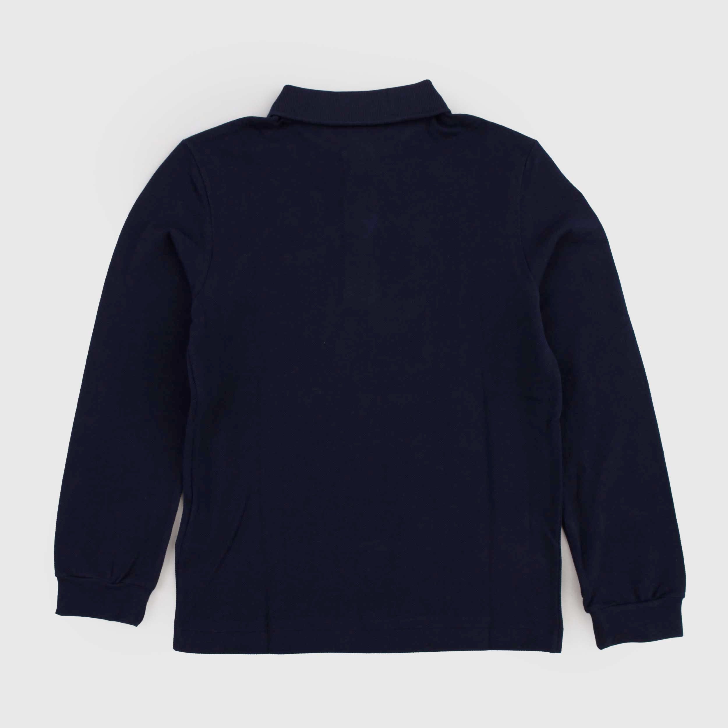 Polo Blu a Manica Lunga per Ragazzi Firmata LACOSTE