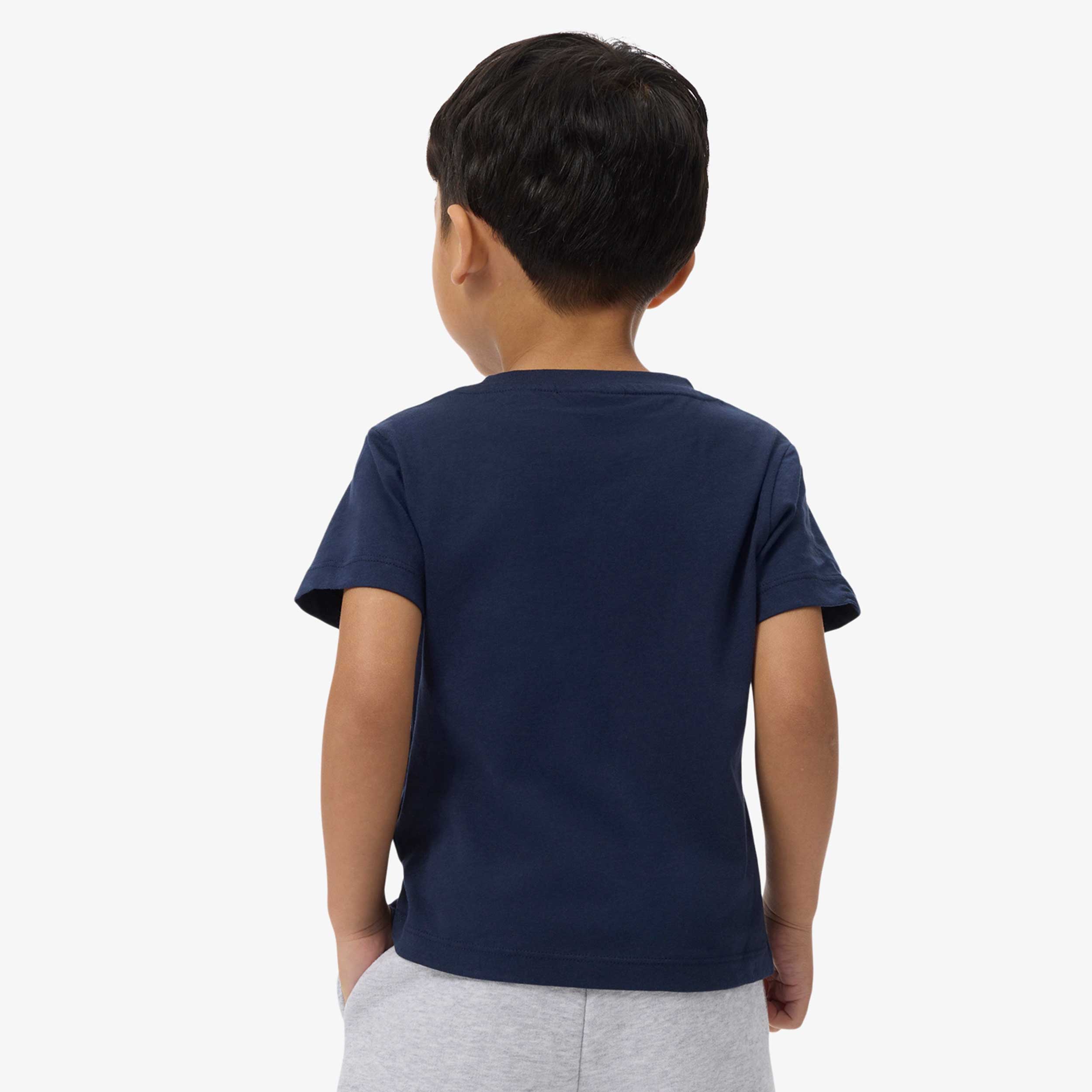 T-shirt Blu con Iconico Coccodrillo Firmata LACOSTE