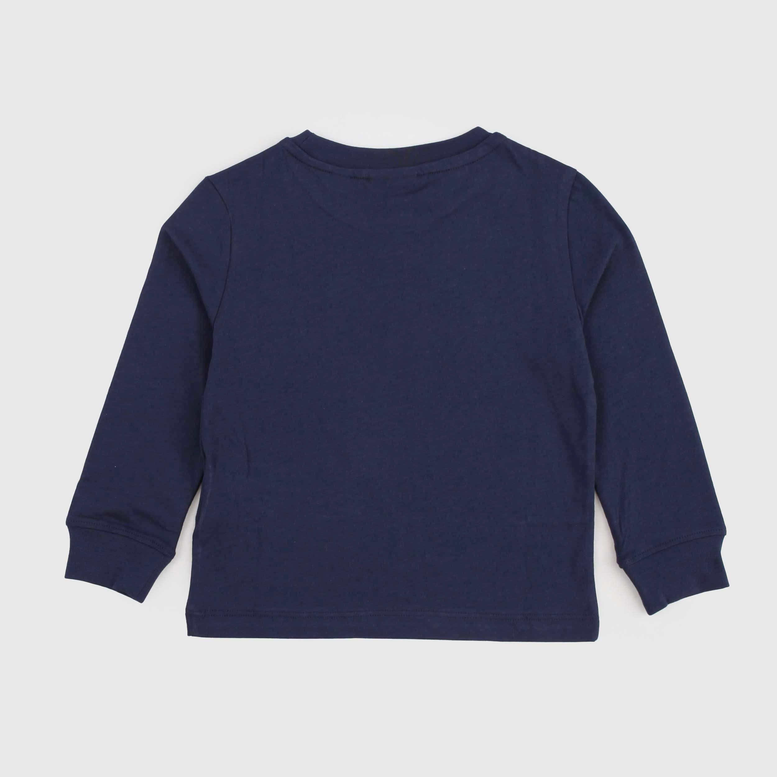 T-shirt Blu a Manica Lunga per bambini by LACOSTE