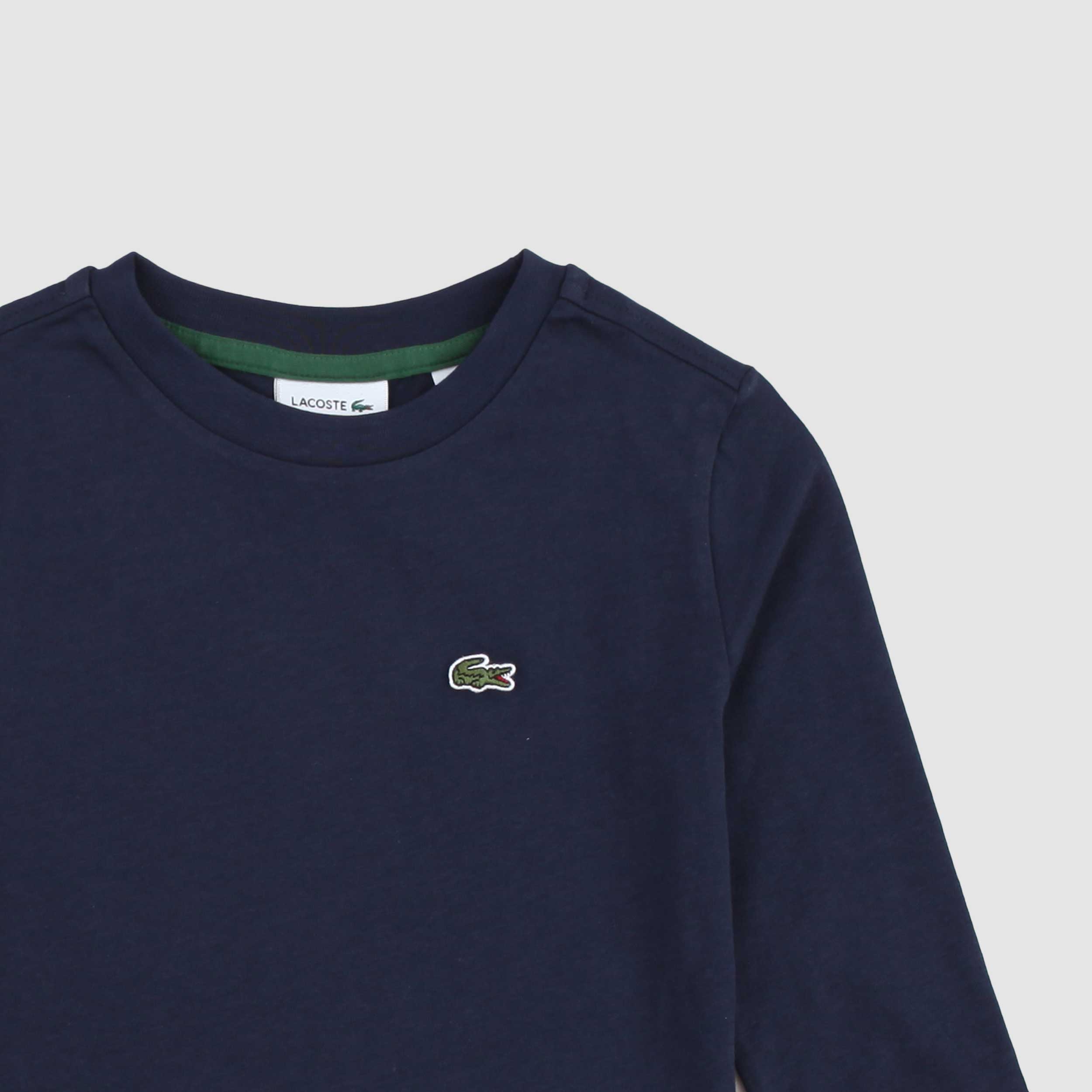 T-shirt Blu a Manica Lunga per bambini by LACOSTE