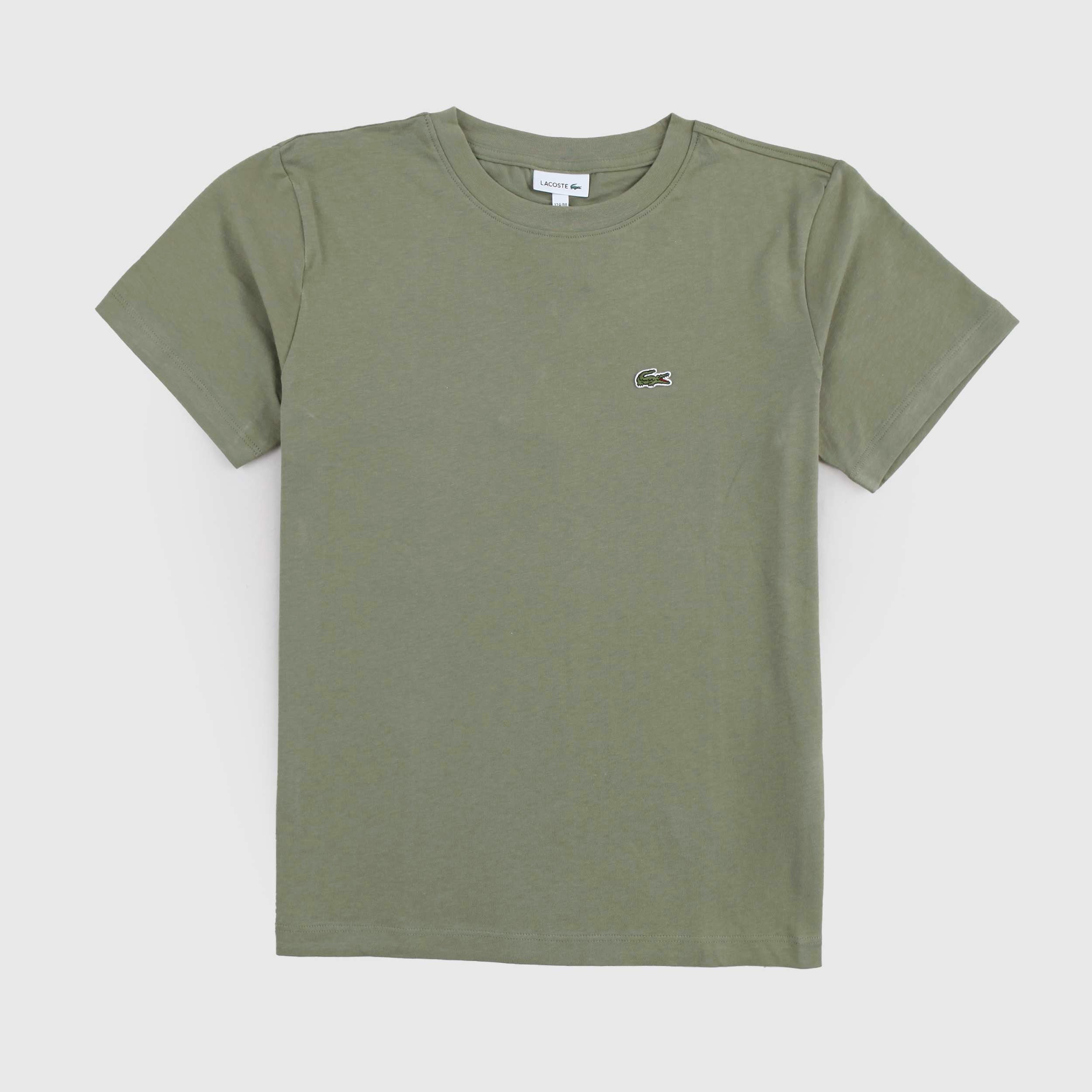 T-shirt Verde a Mezza Manica per Ragazzi Firmata LACOSTE