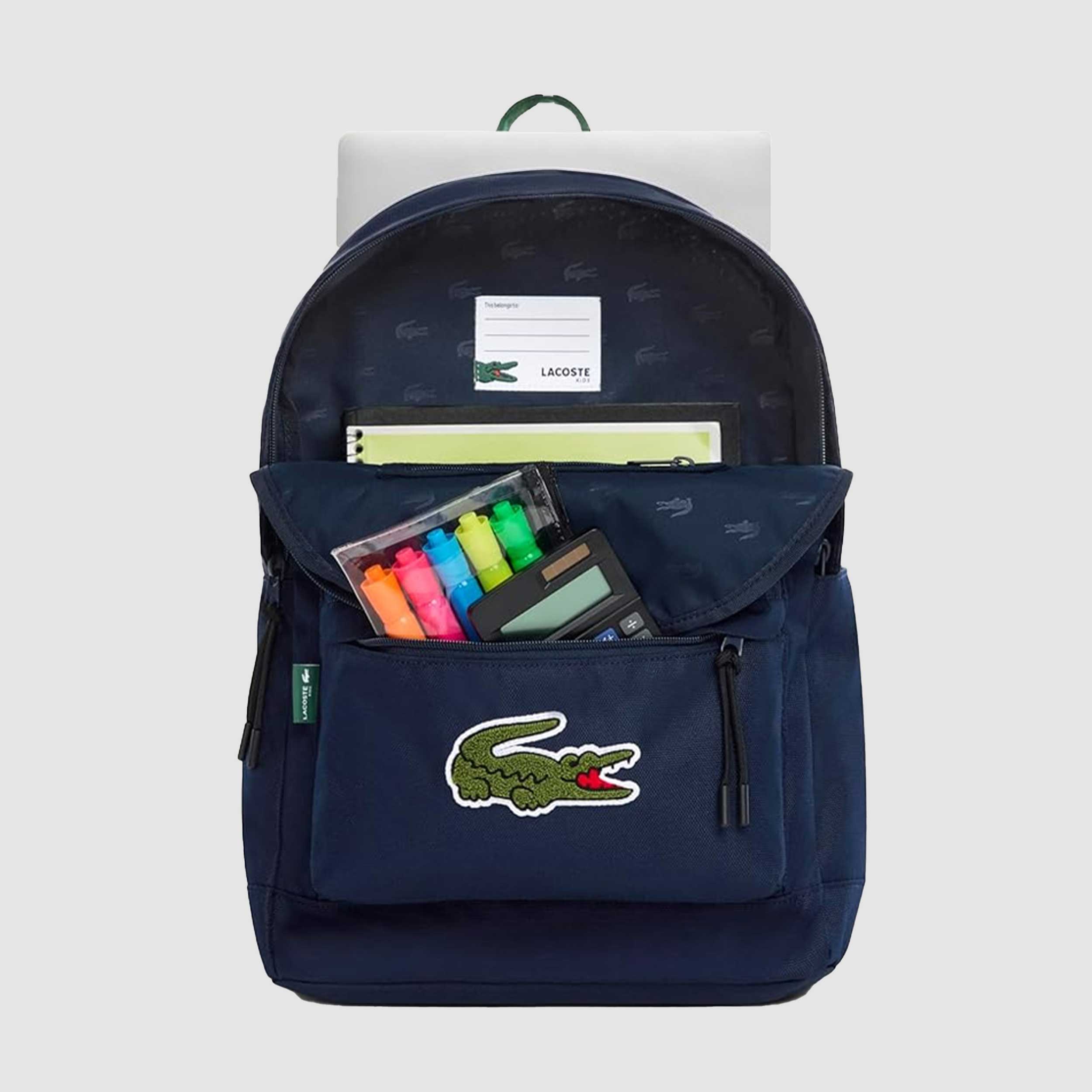 Zaino Blu e Verde Core Solid Firmato LACOSTE