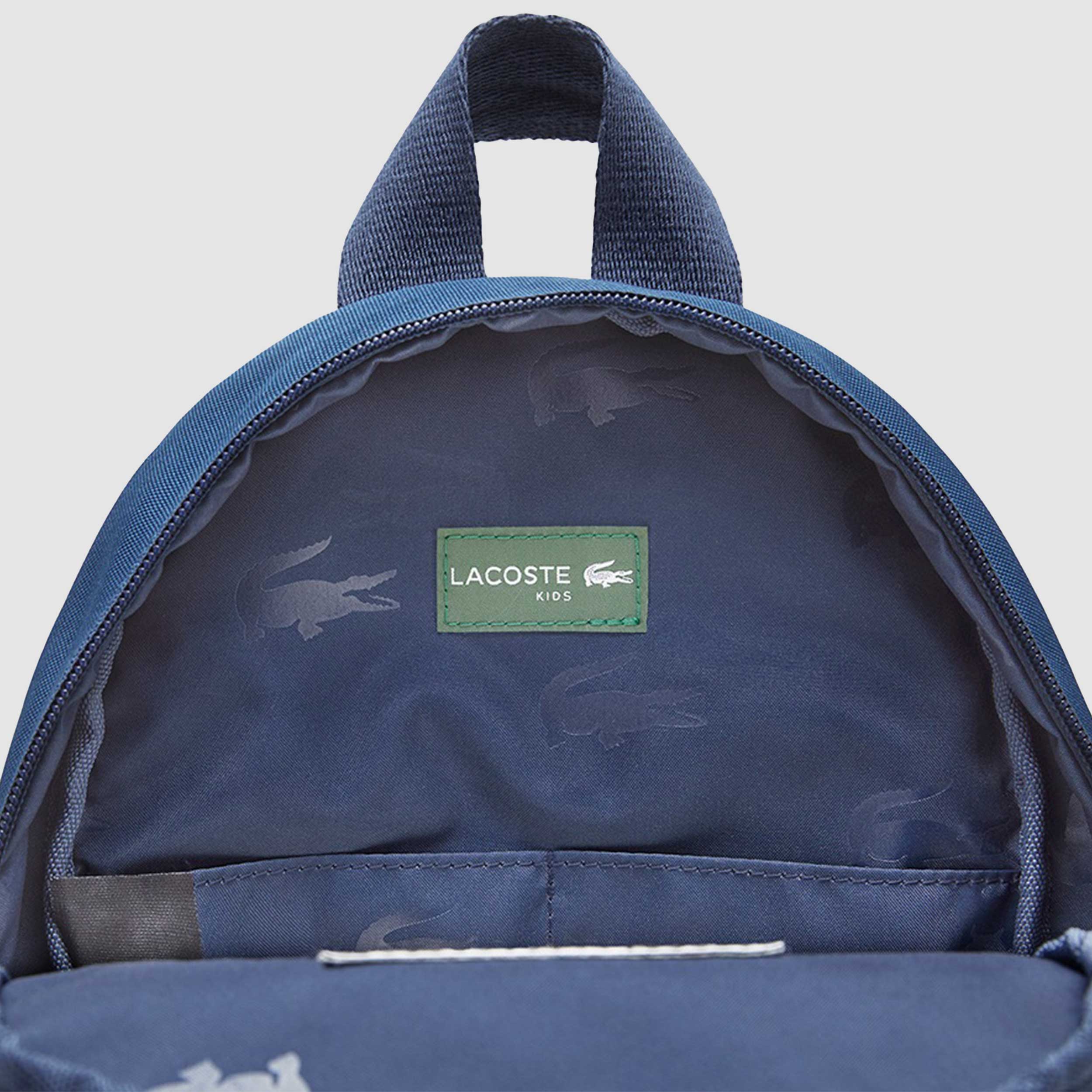 Blue Backpack with Iconic Print by LACOSTE