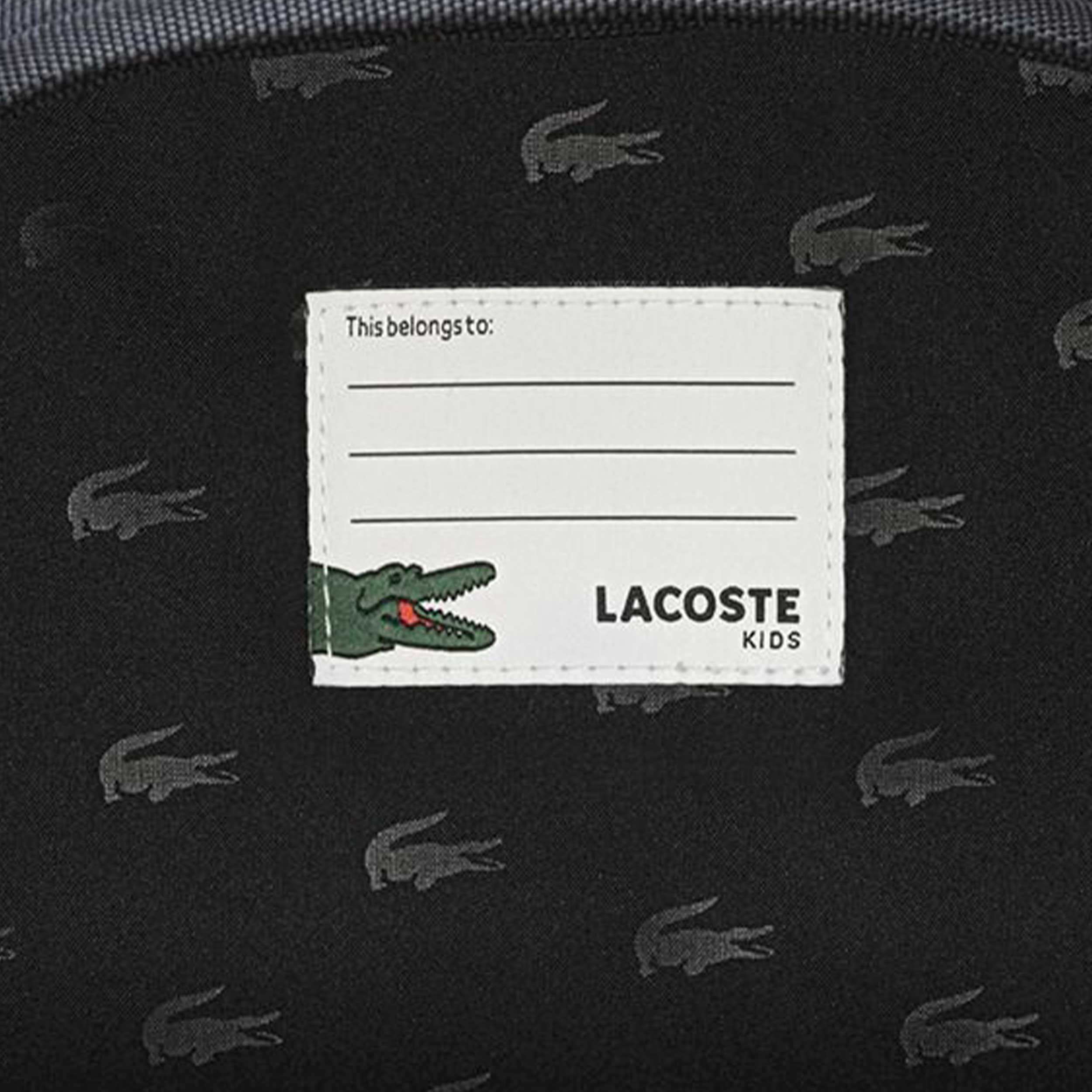 Core Solid Black Backpack with Signed Logo LACOSTE