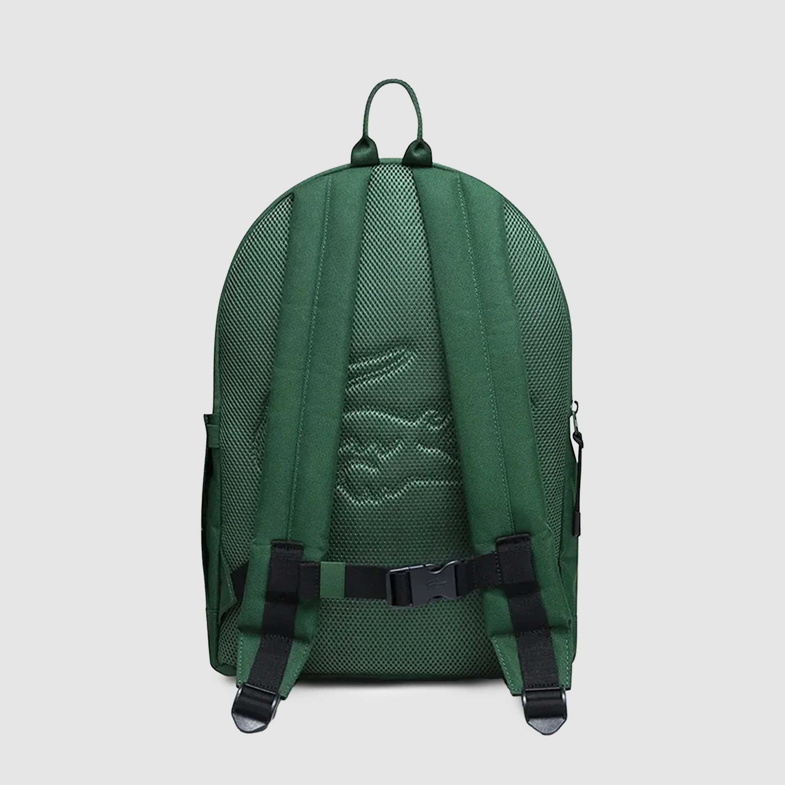 Zaino Verde con Coccodrillo Ricamato Firmato LACOSTE