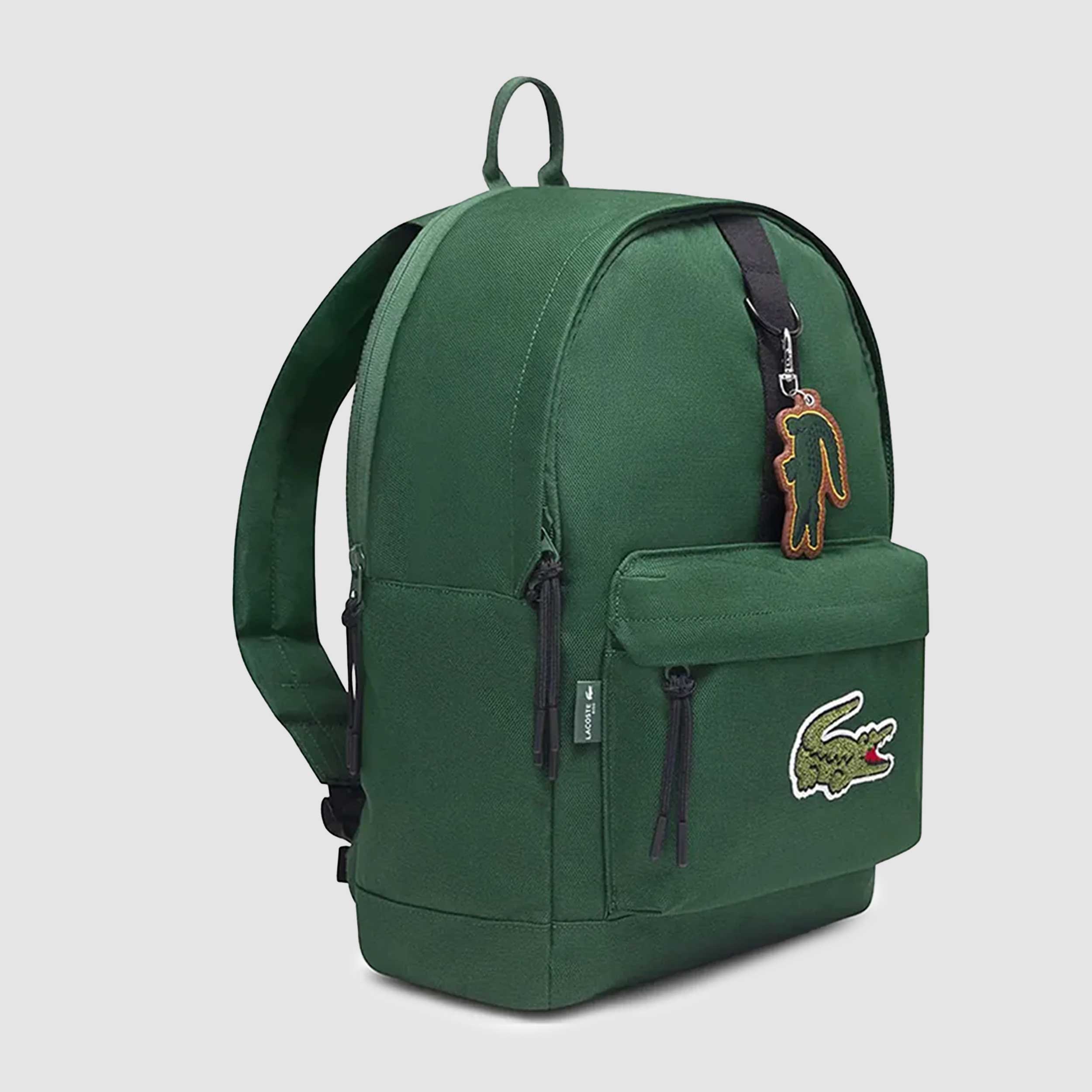 Zaino Verde con Coccodrillo Ricamato Firmato LACOSTE