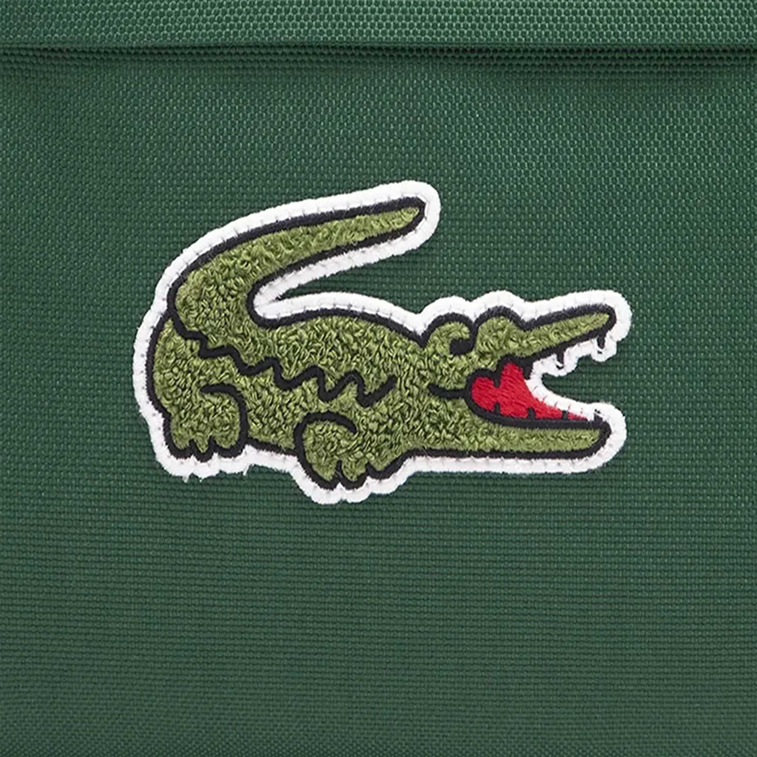 Zaino Verde con Coccodrillo Ricamato Firmato LACOSTE
