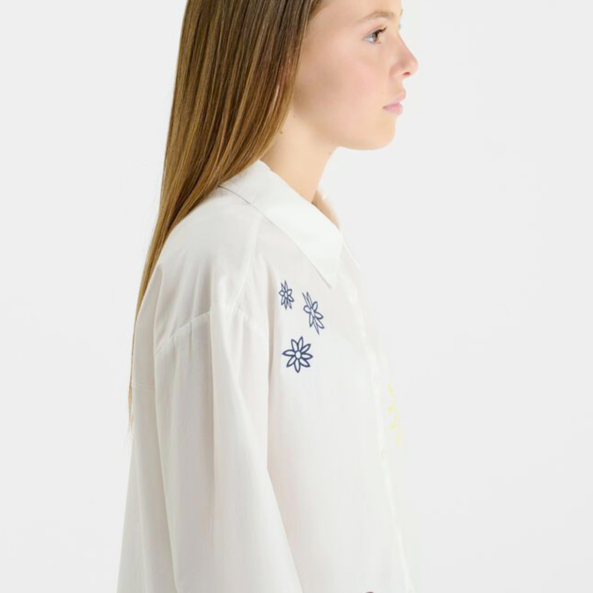 Roukigi White Shirt with Various Prints Signed LE TEMPS DES CERISES