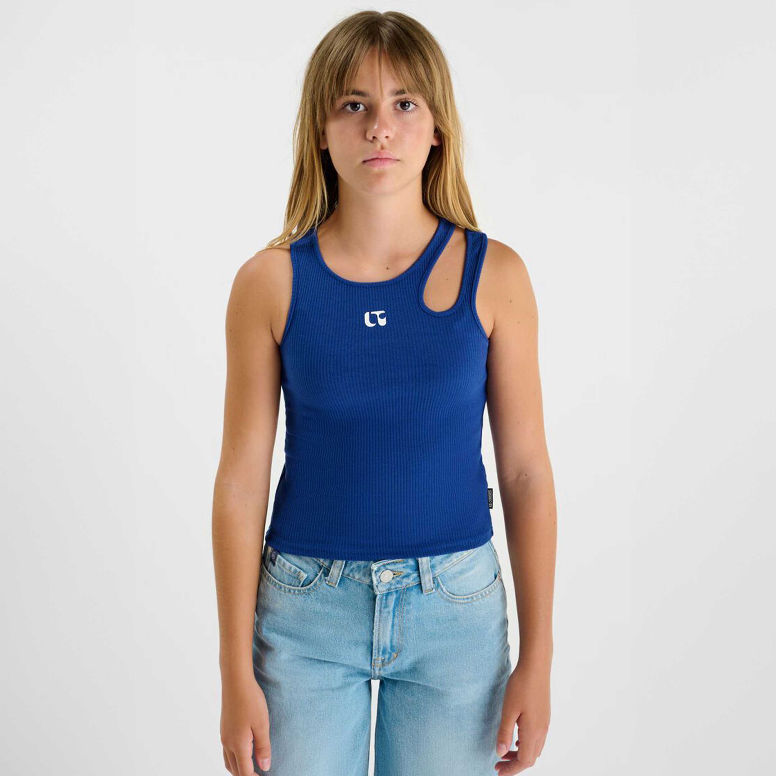 Canotta Blu con Monogramma Firmata LE TEMPS DES CERISES